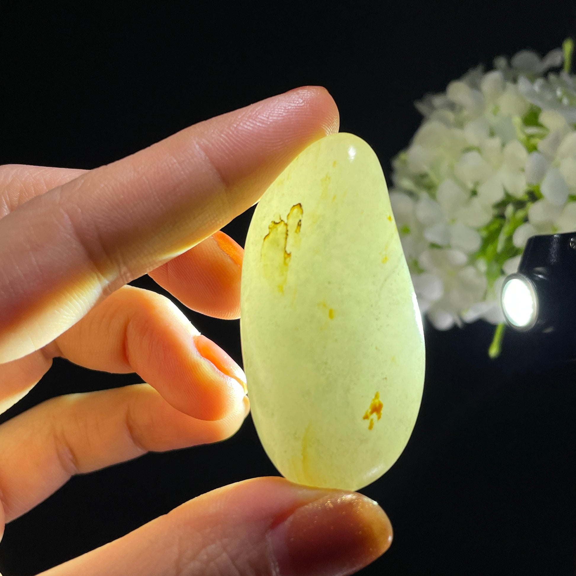 和田玉散墨青花“淡墨流金”洒金皮籽料（yc392650）