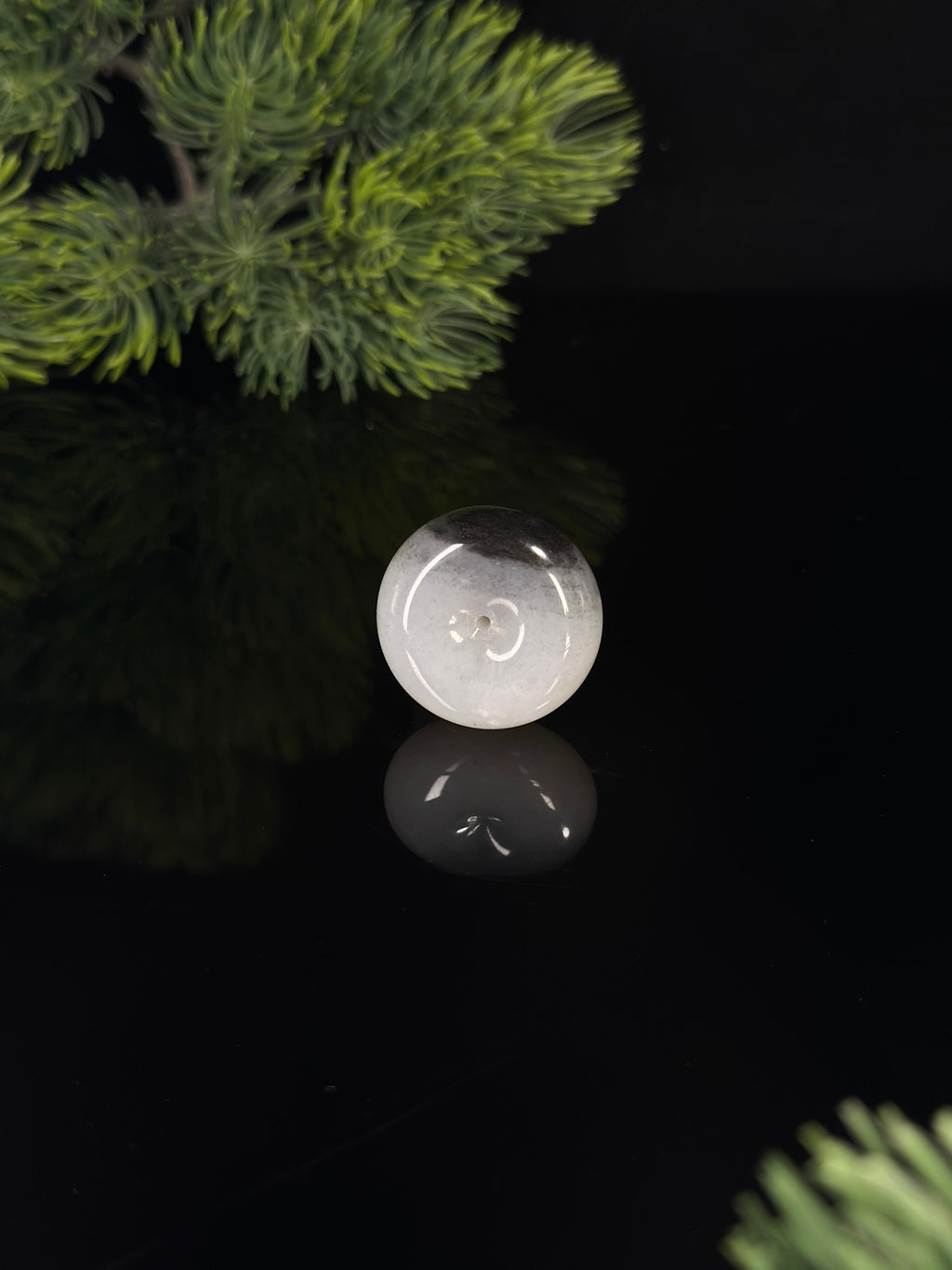 新疆天然和田玉精品青花籽料平安扣（yc471705）