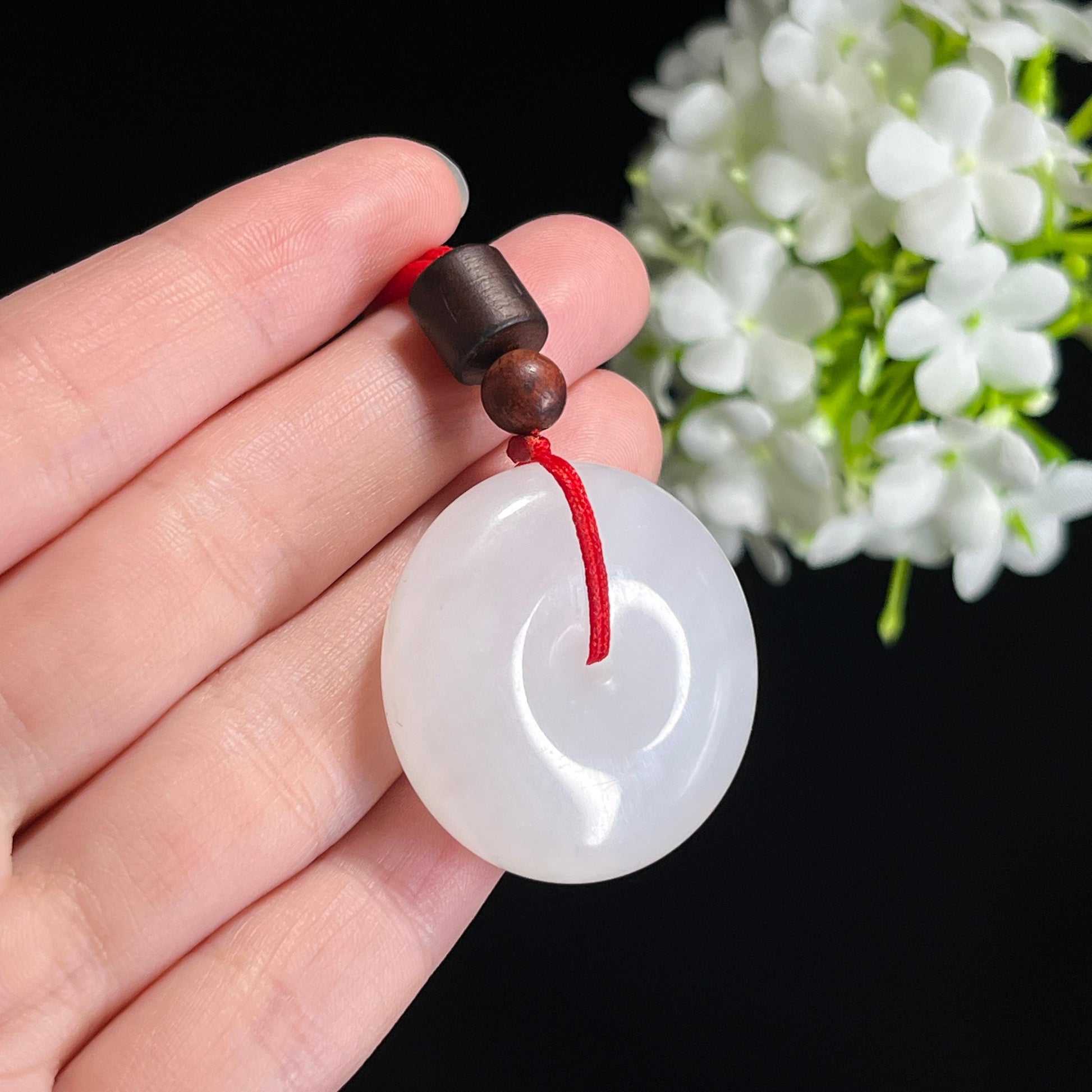 和田玉白玉平安扣（yc329975）