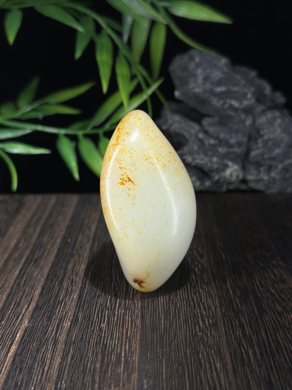 新疆和田玉珍品白玉洒金皮籽料手把件（yc698543）