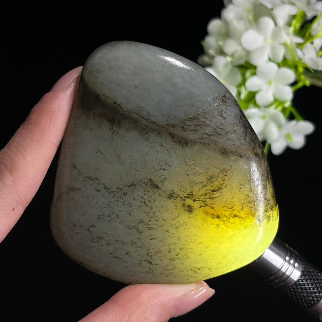 和田玉“潇湘夜雨”油库皮籽料（yc329365）