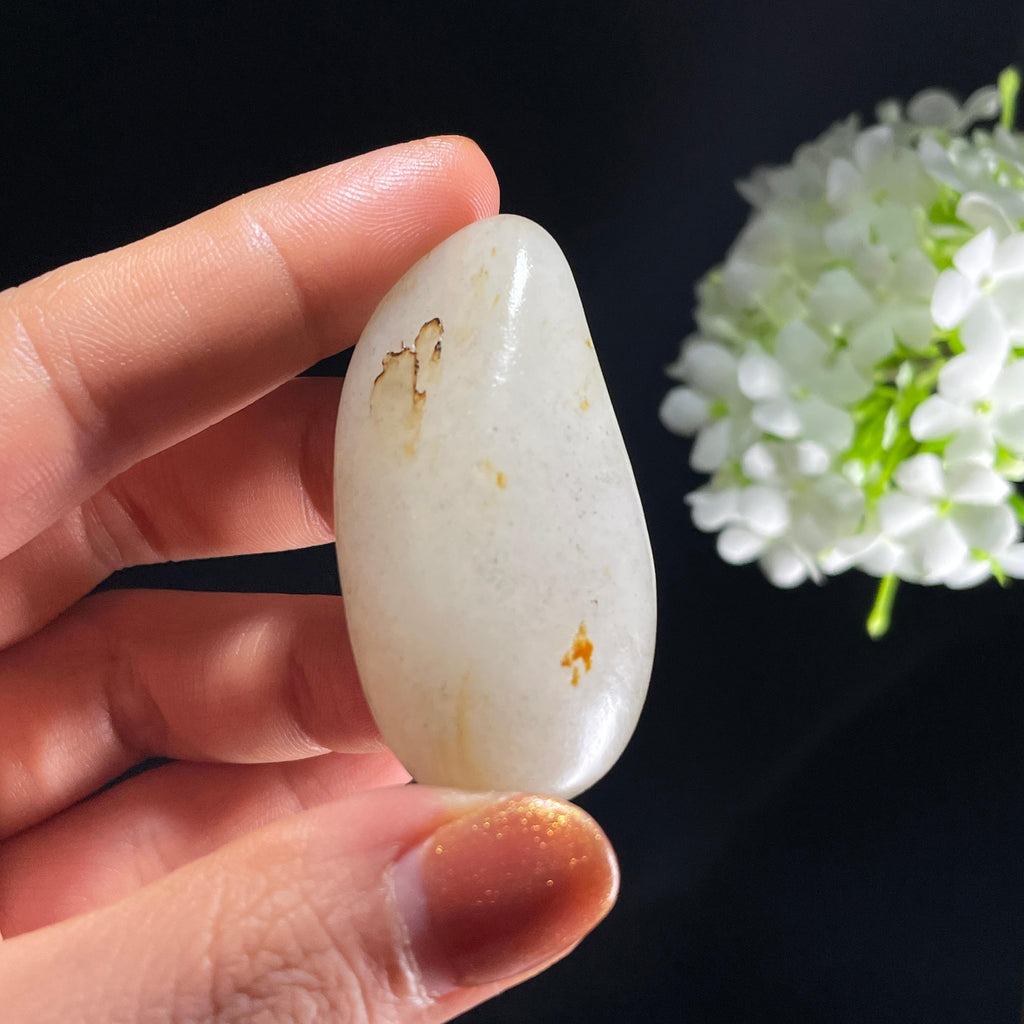 和田玉散墨青花“淡墨流金”洒金皮籽料（yc392650）