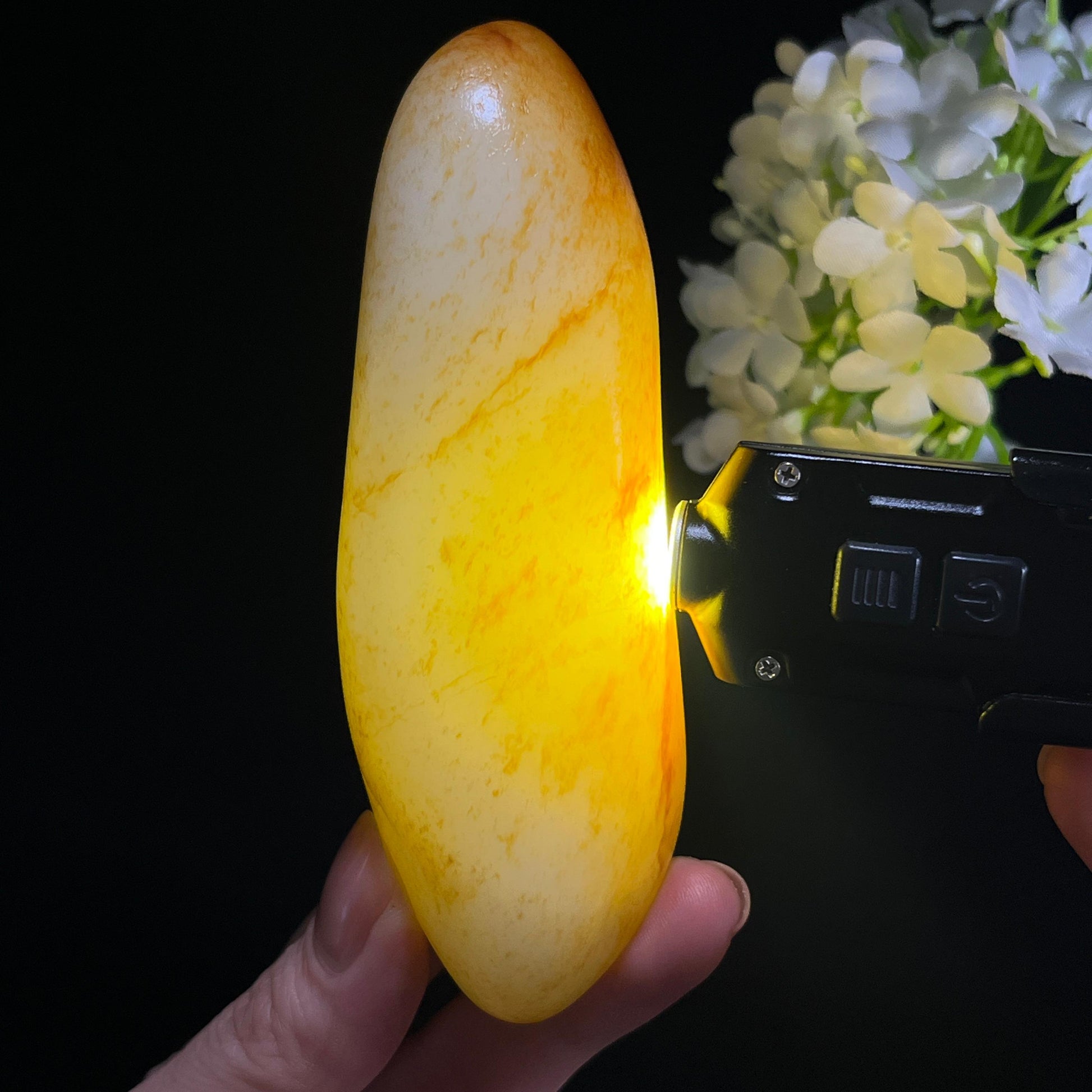 和田玉白玉“金毫凝霜”红皮洒金皮籽料（yc345790）