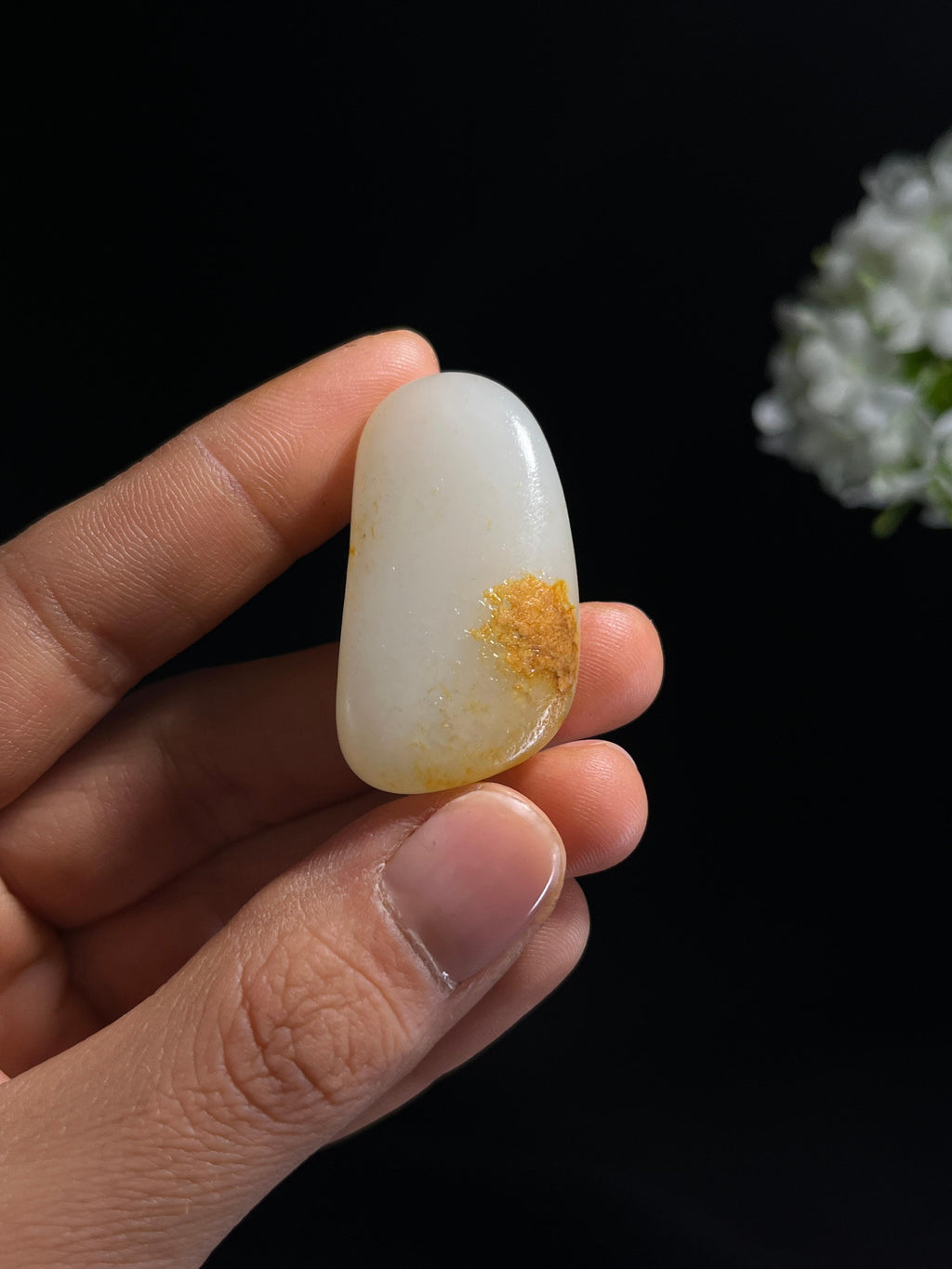 新疆天然和田玉白玉籽料原石（yc263731）