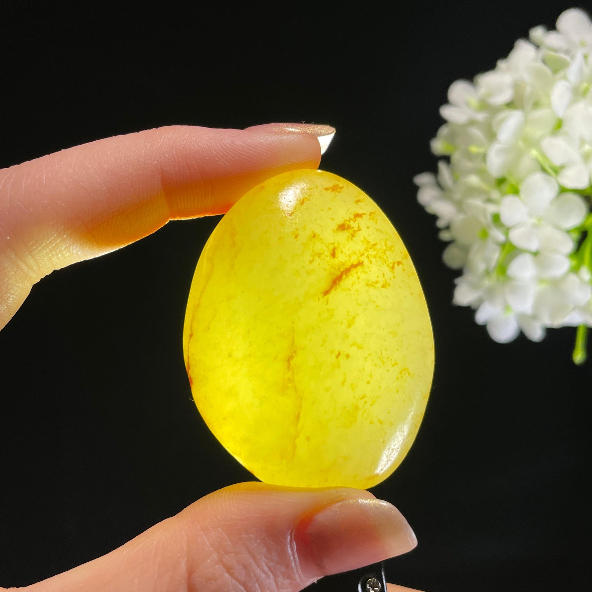 和田玉暖白种洒金皮“月澜金粟”籽料原石（yc311848）