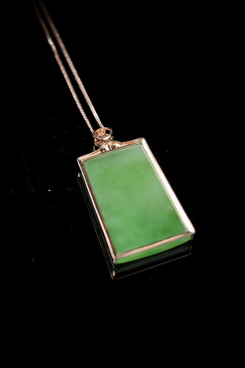 18k玫瑰金镶碧玉挂件（yc253275）