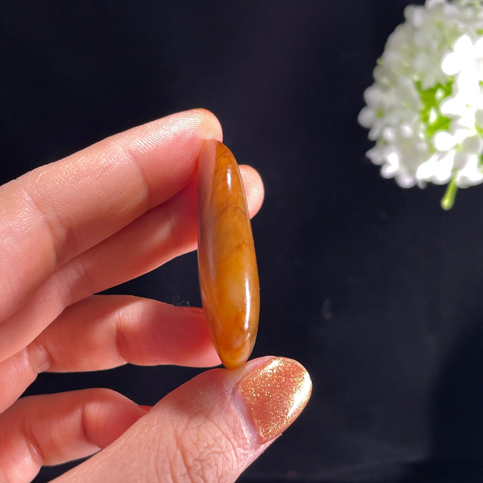 新疆天然和田玉“光风霁月”黄沁籽料（yc387308）