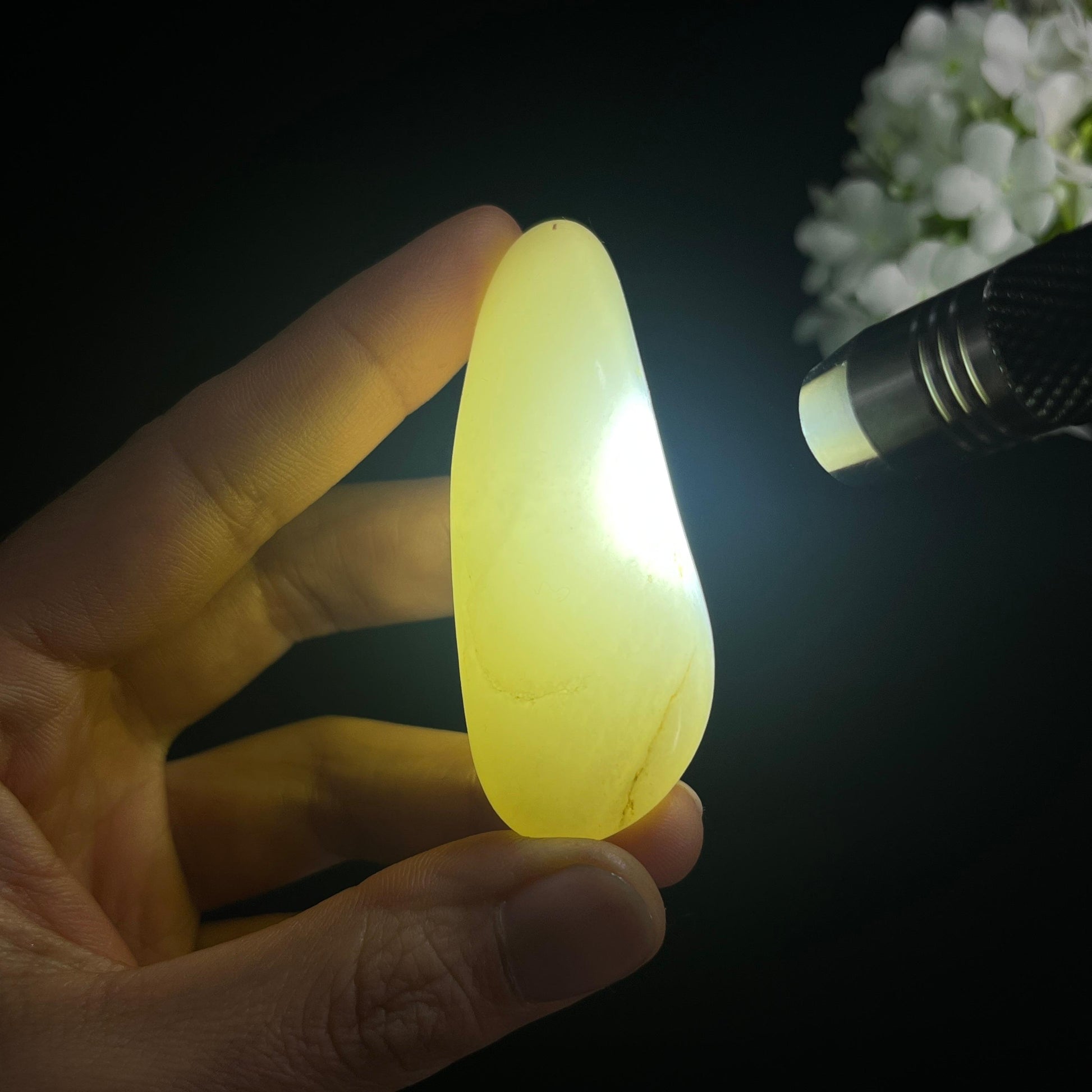 和田玉一级白“璞玉清月”光白籽料（yc295475）