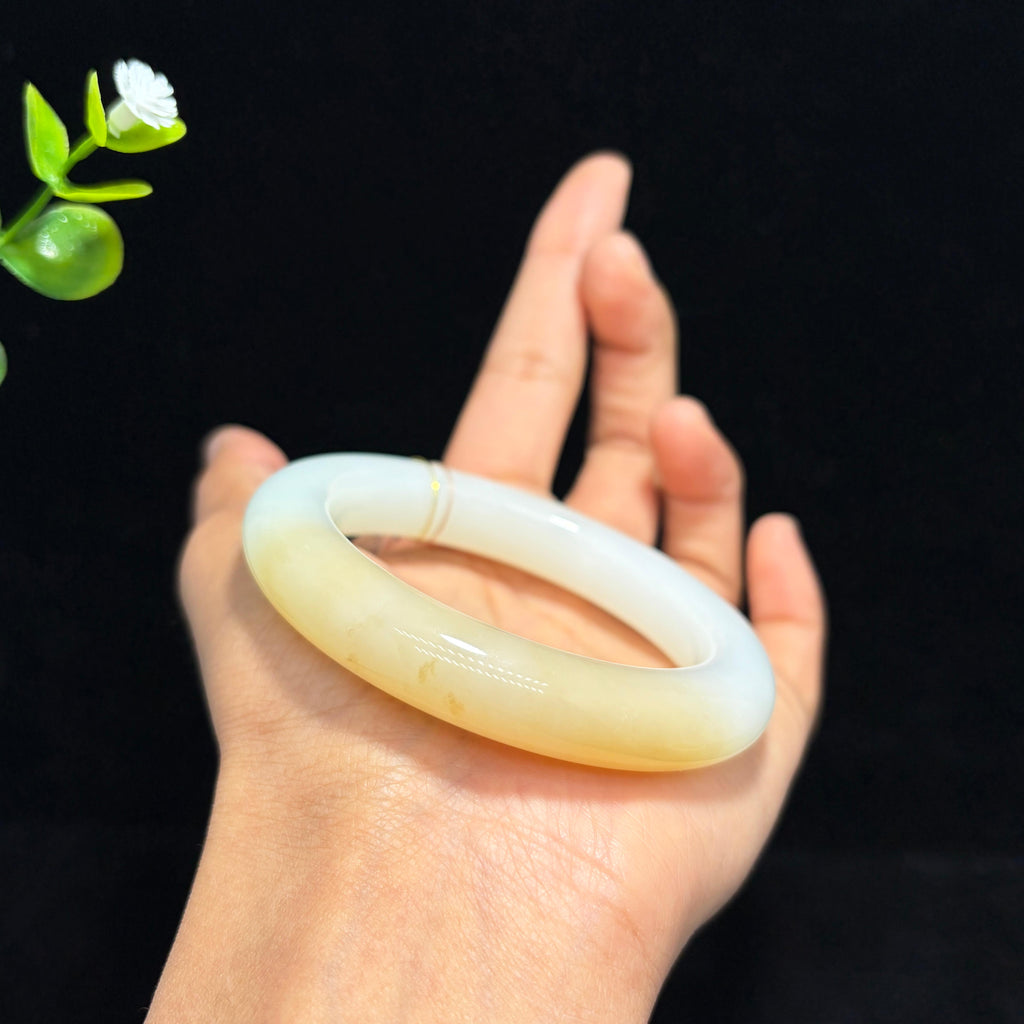和田山料糖白玉手镯（yc788108）