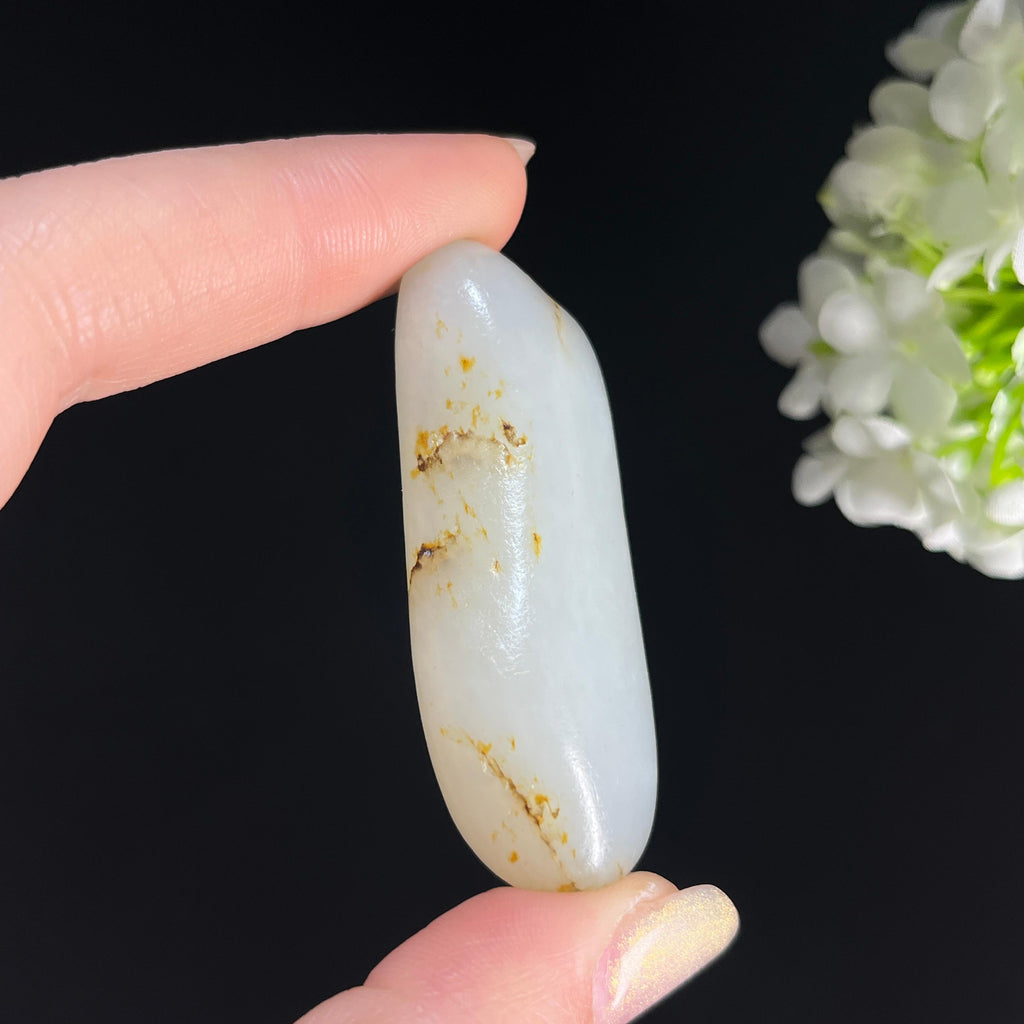 和田玉白玉“秋光褐衣”洒金皮聚黑皮籽料（yc361303）