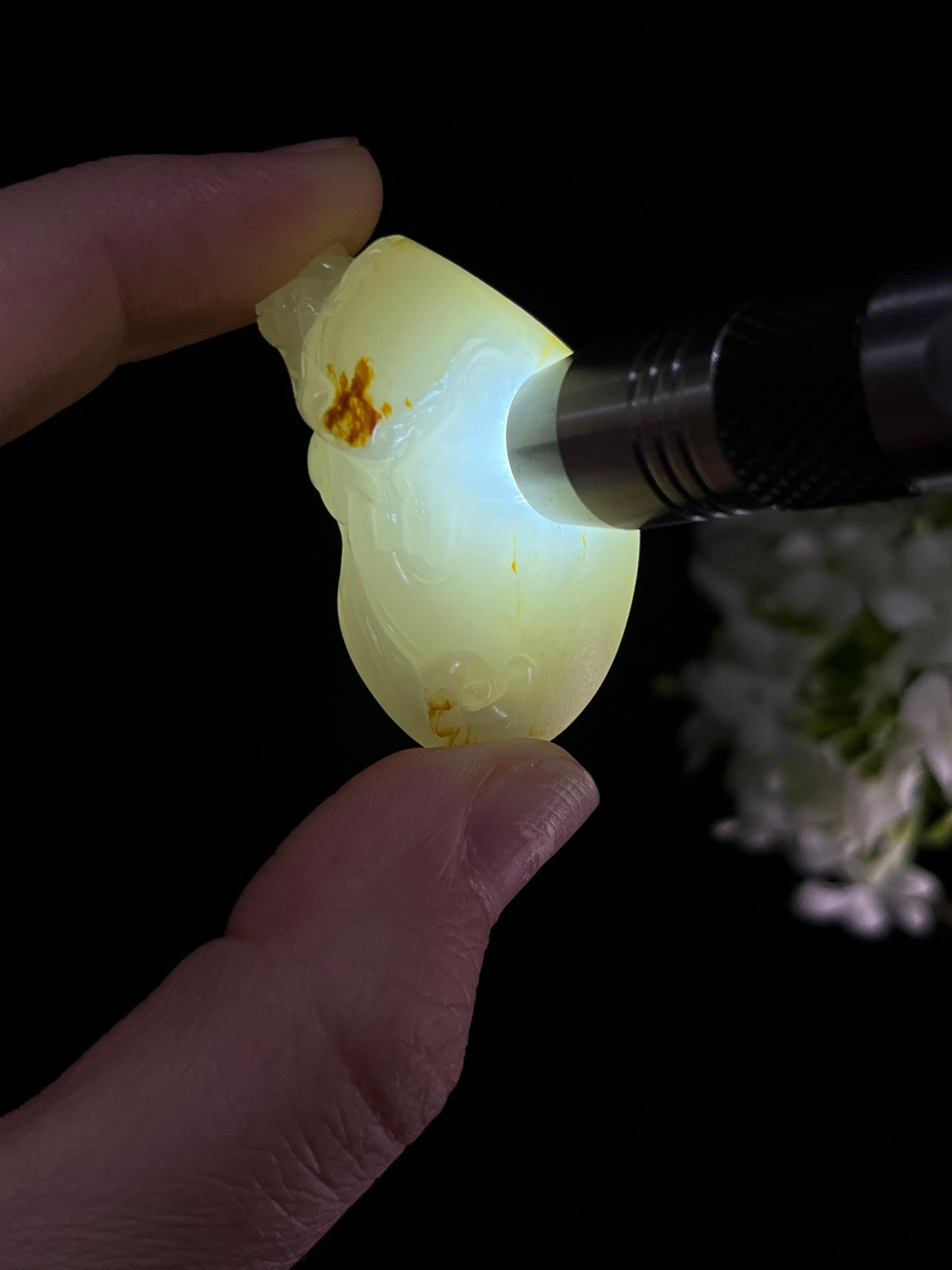 和田玉白玉貔貅雕刻件（yc251756）