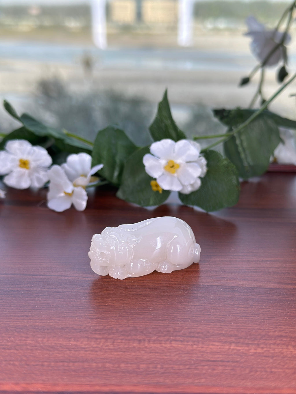 和田玉白玉貔貅挂件（yc704279）