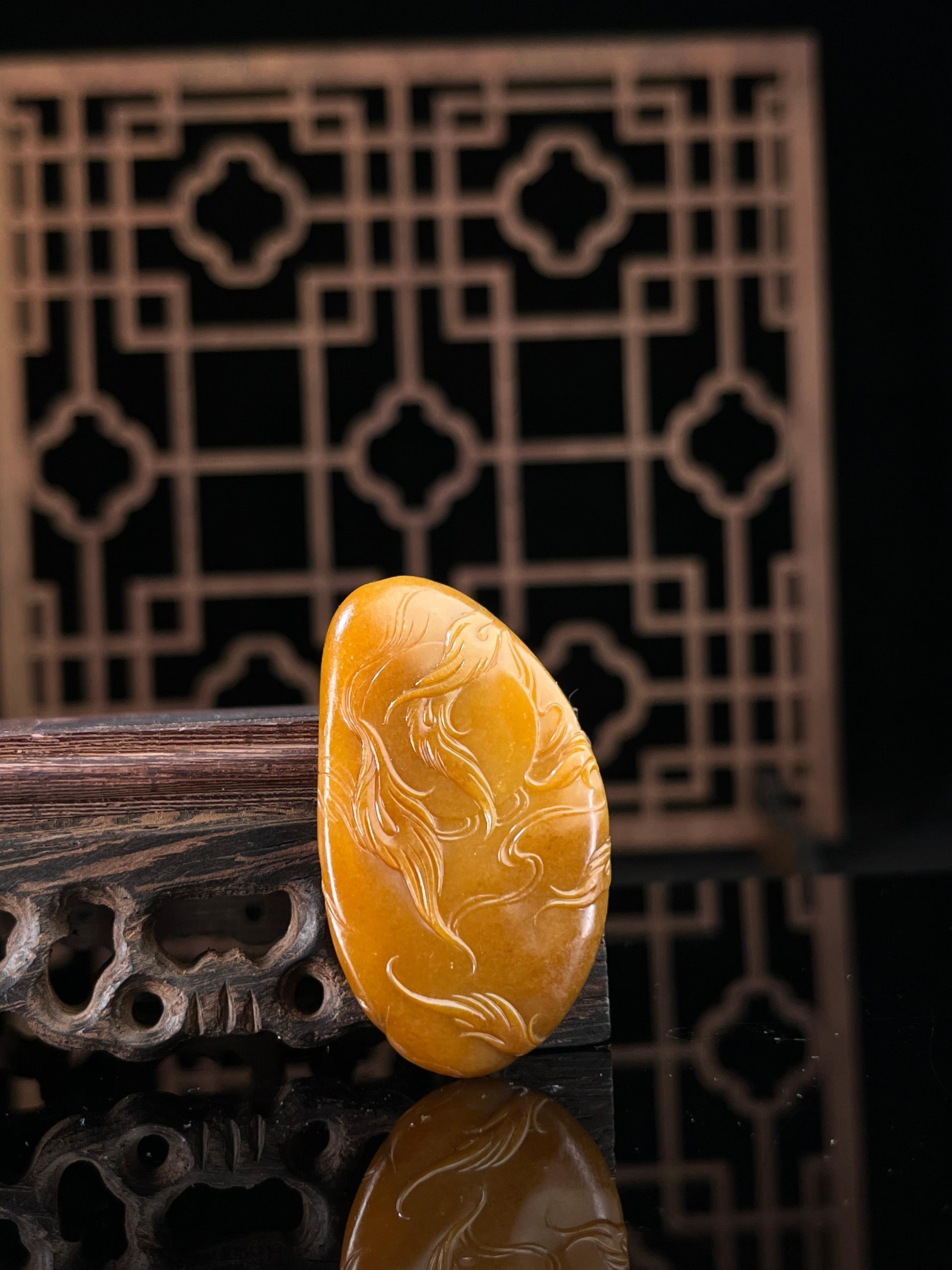 新疆和田玉天然籽料黄沁挂件（yc232318）