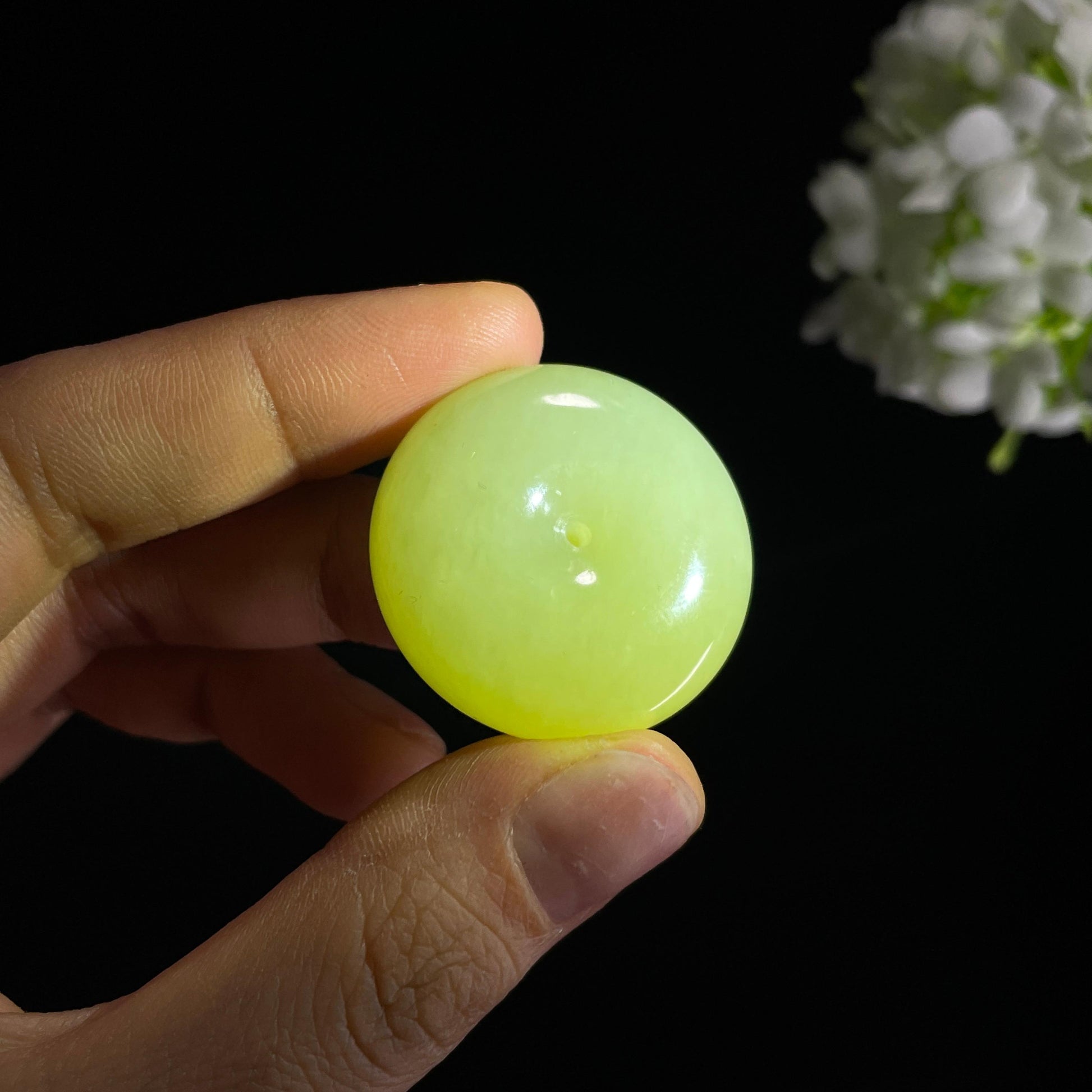 和田玉黄口平安扣（yc338109）