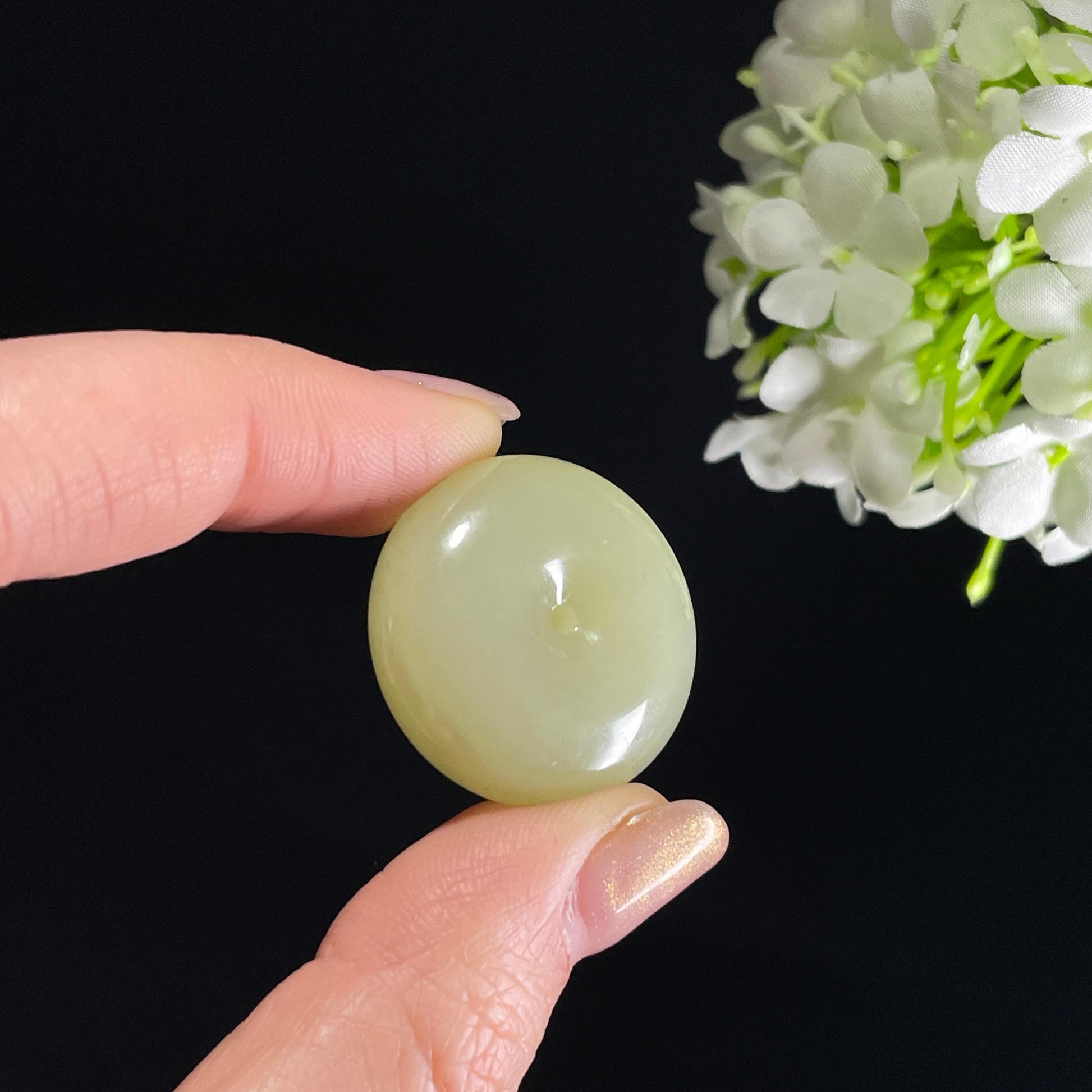 新疆天然和田玉黄口平安扣（yc342076）