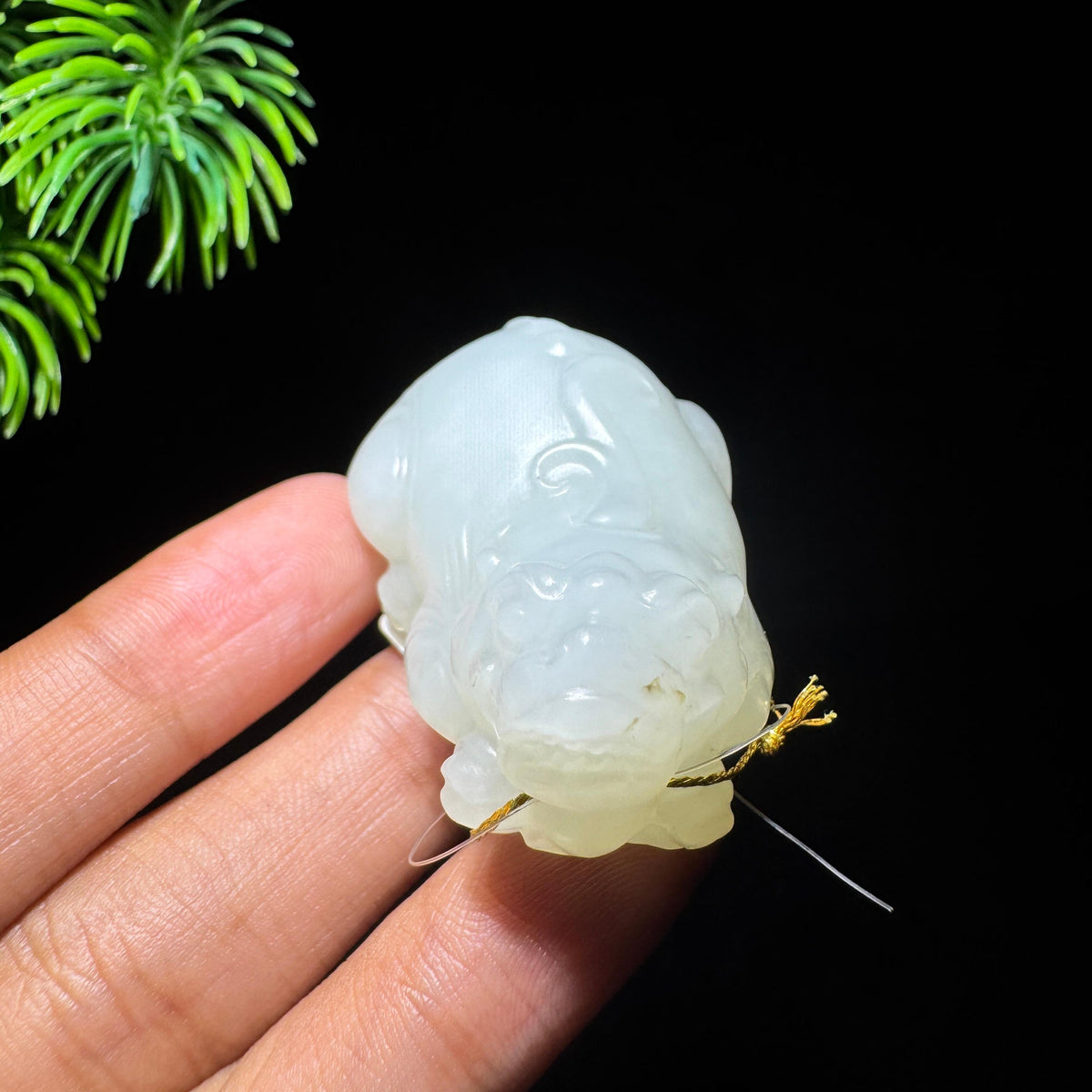 和田玉山料白玉貔貅（yc725487）
