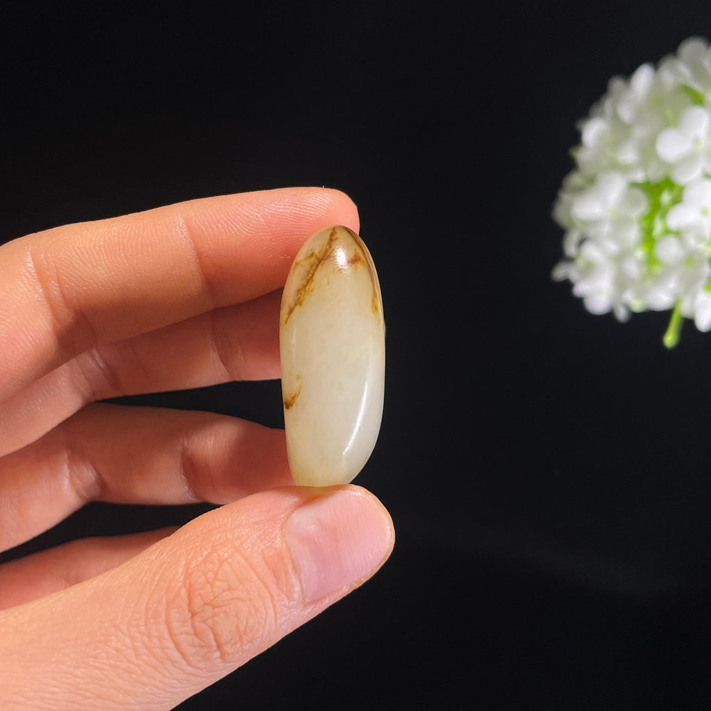 和田玉白玉“秋江雁影”秋梨皮籽料（yc318412）