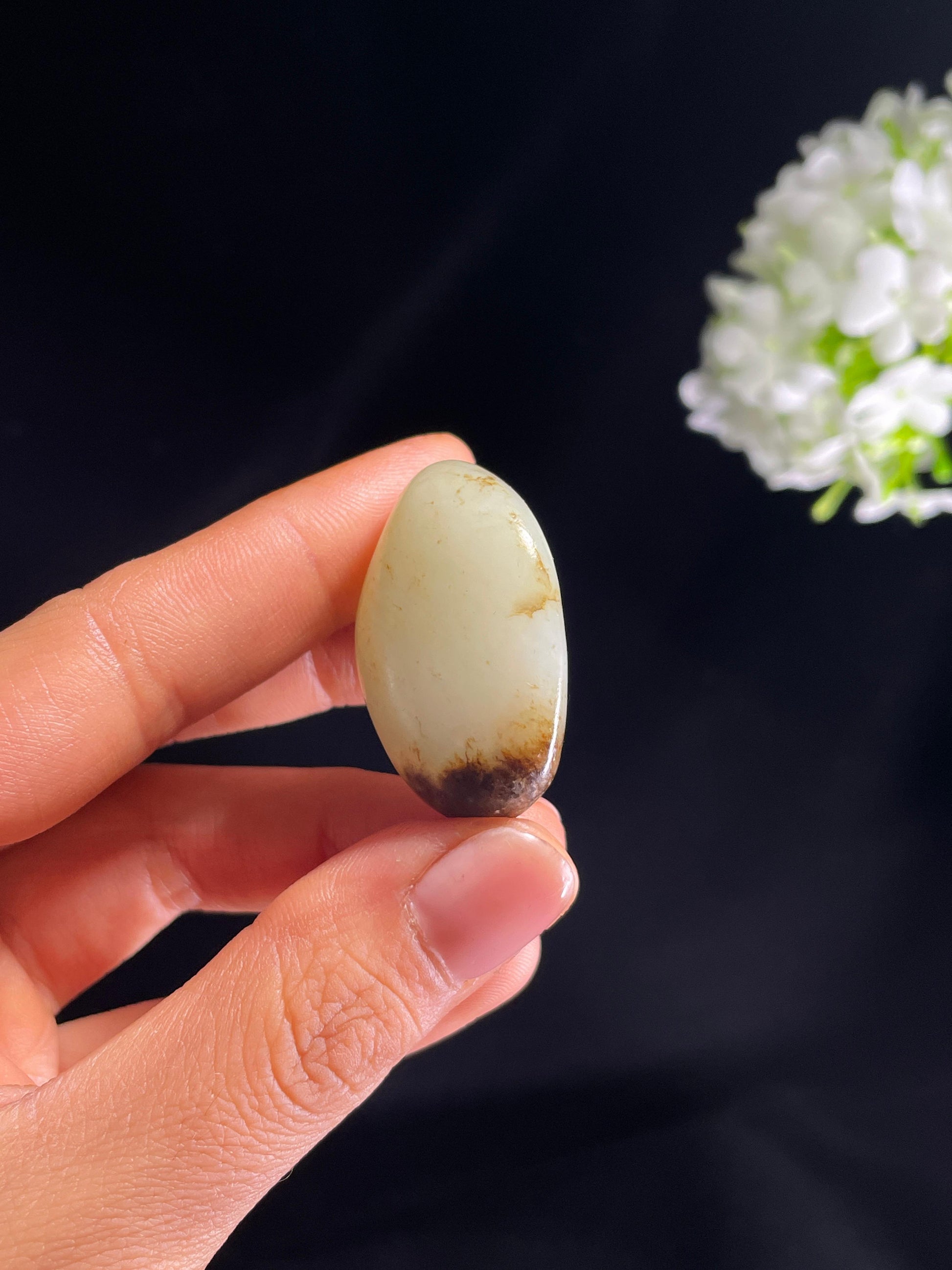 和田玉白玉秋梨皮籽料原石（yc264631）