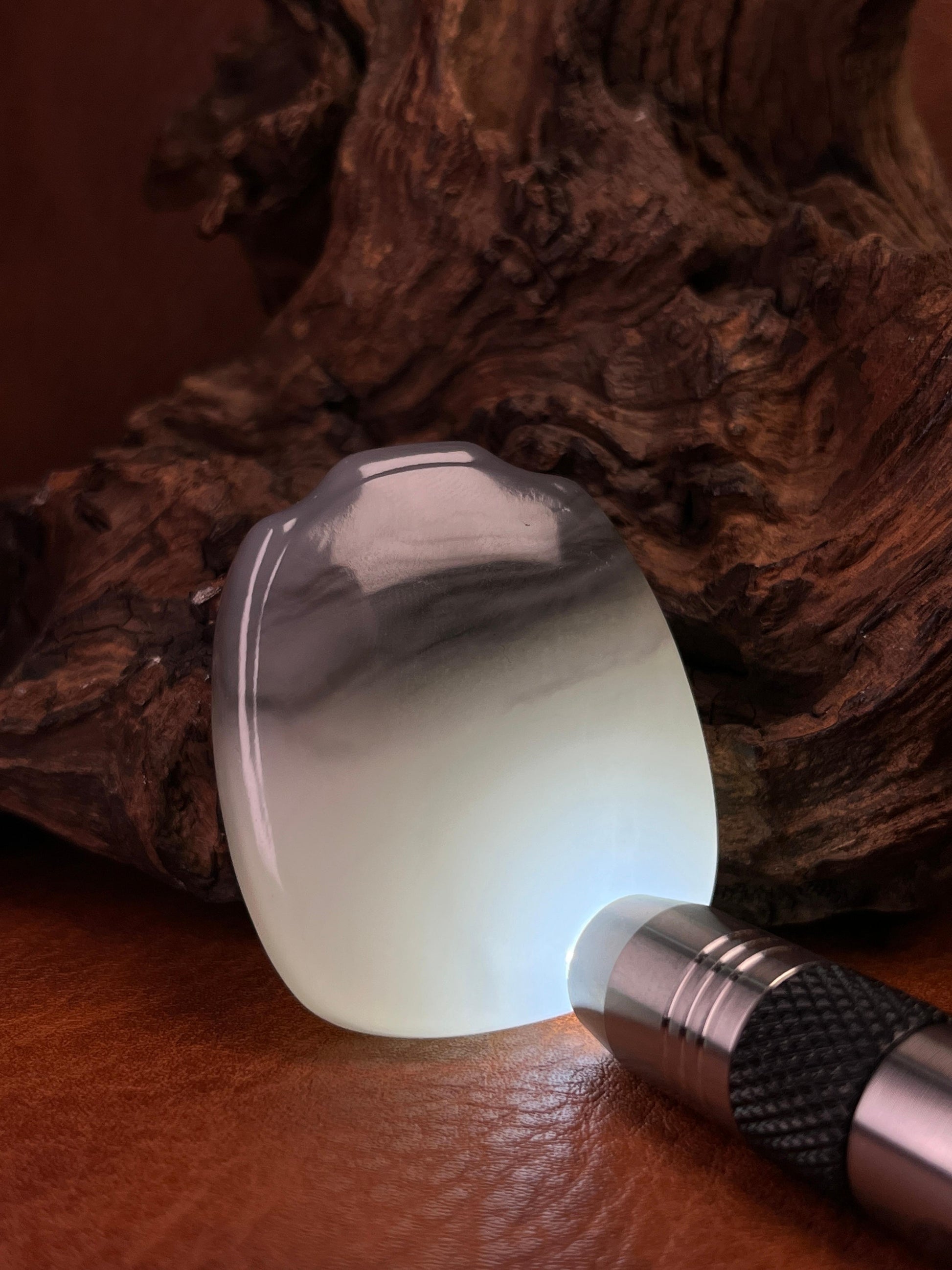 和田玉青花籽料平安挂件2（yc222824）