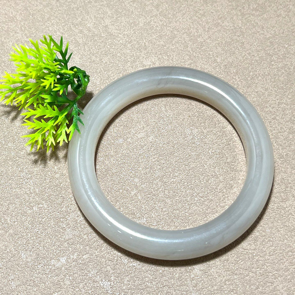 和田玉藕粉手镯（yc741984）
