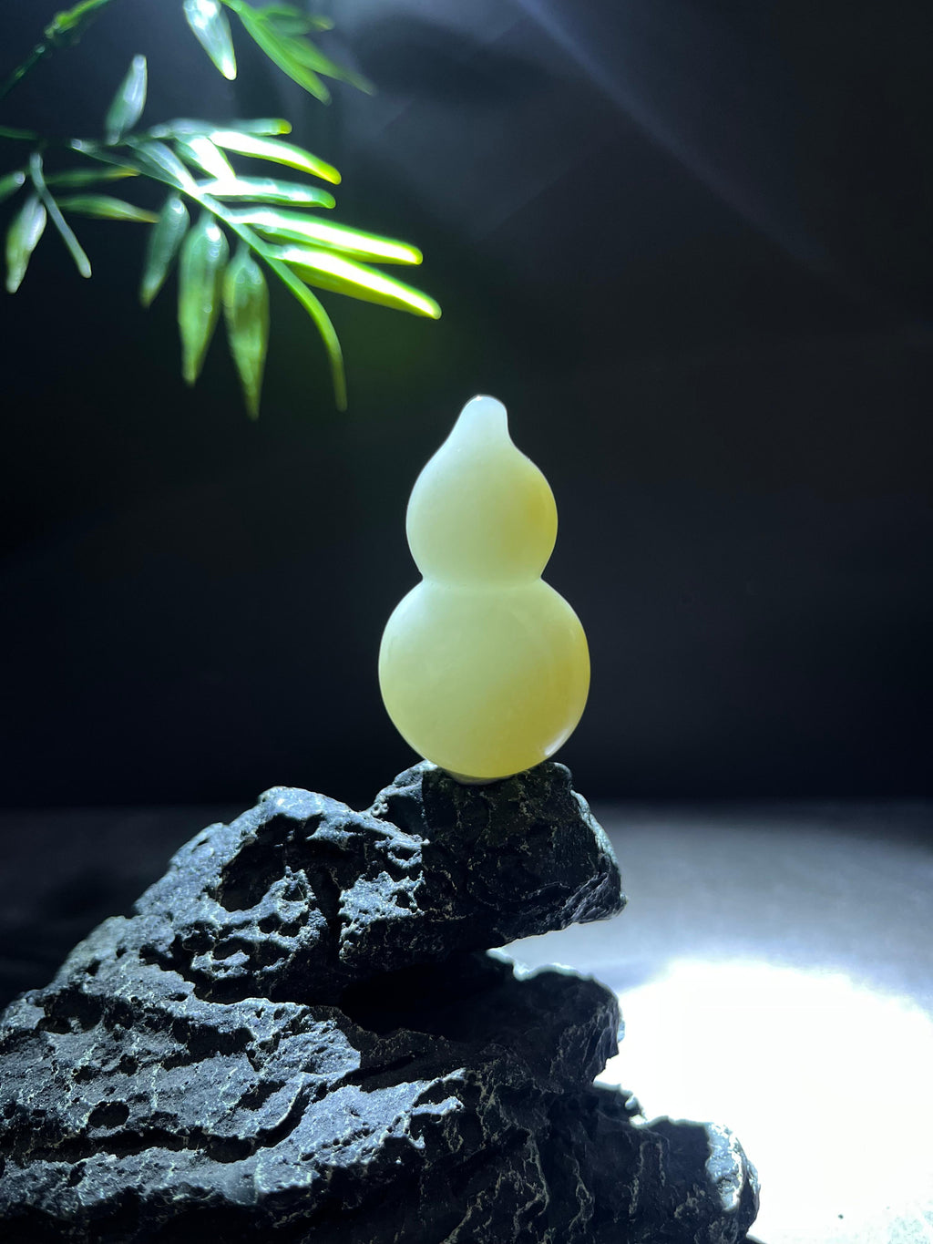 和田玉糖白葫芦挂件（yc733090）