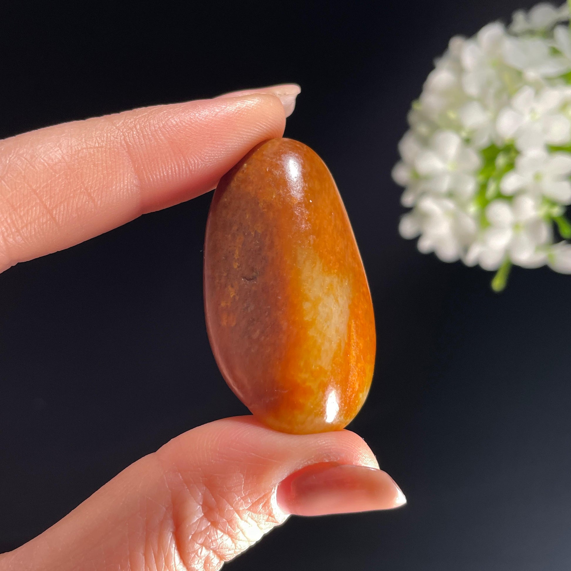 2026.4.9广告流，和田玉“丹砂沁璧”红沁籽料（yc386326）