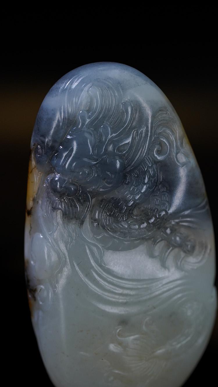 新疆和田玉特色三彩观音挂件（yc248586）