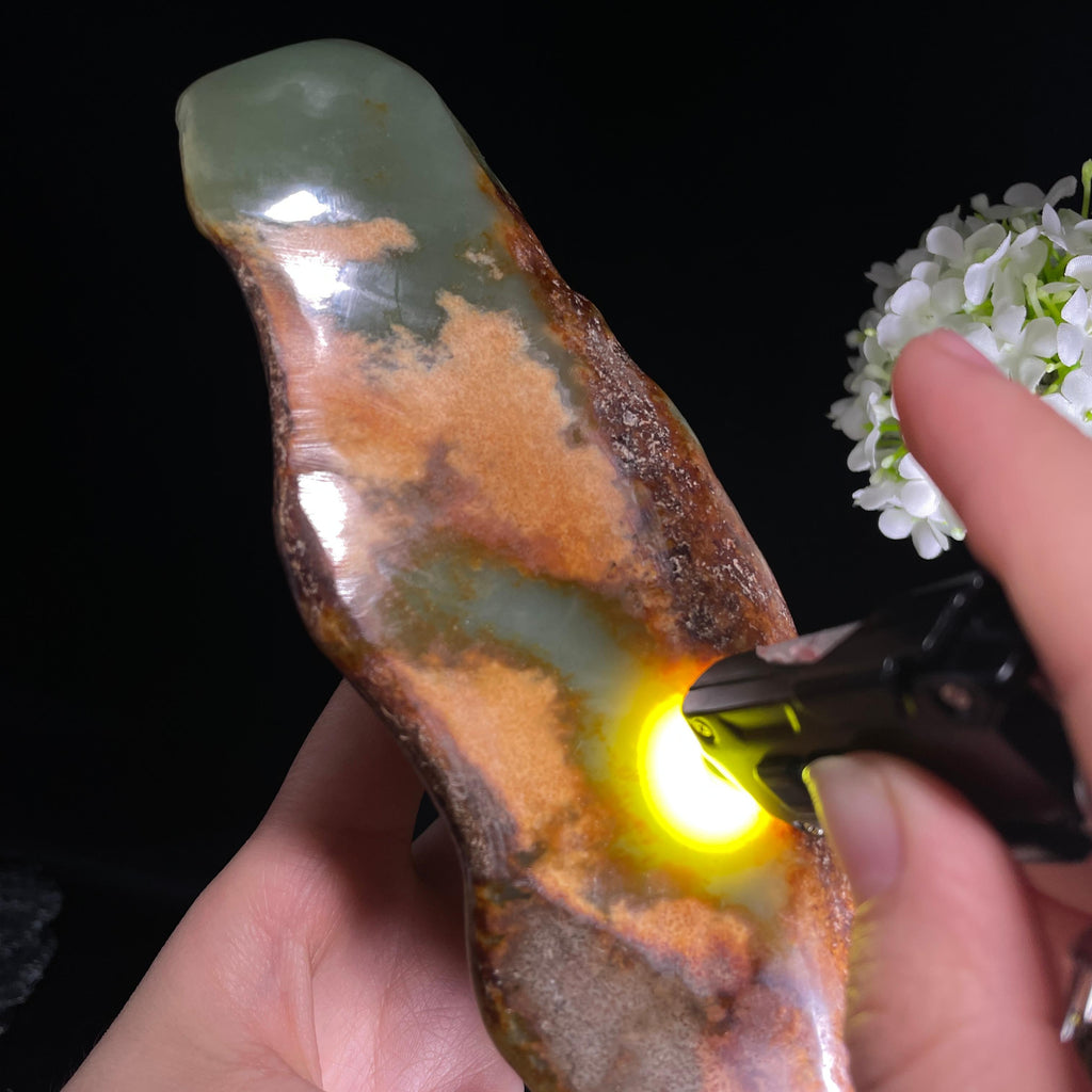 和田玉红皮青玉特色河磨玉（yc425077）