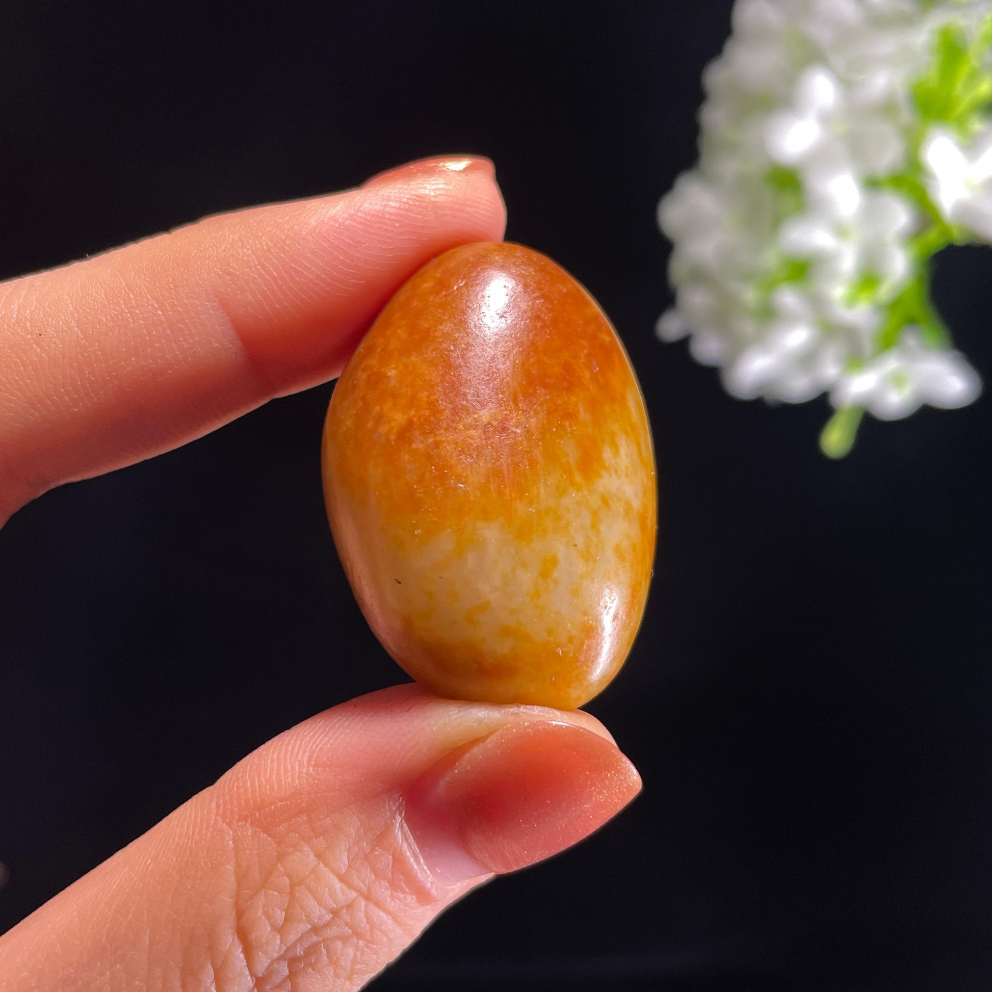 新疆天然和田玉“金包银”红沁皮籽料（yc403826）