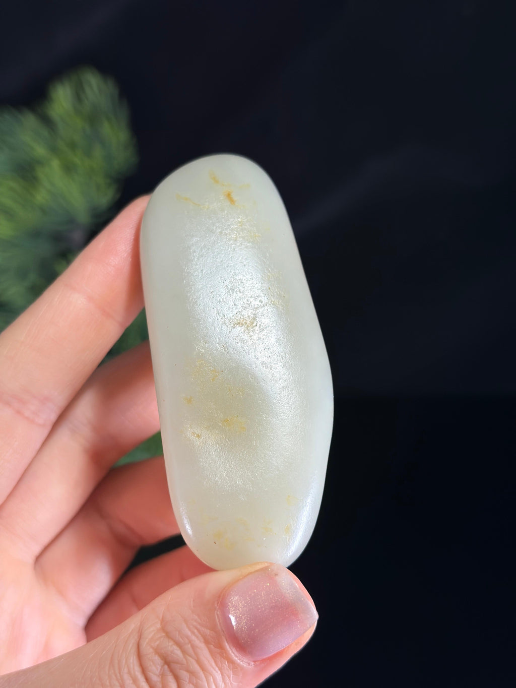 新疆和田玉“星砂覆瑶”白玉洒金皮籽料（yc463347）