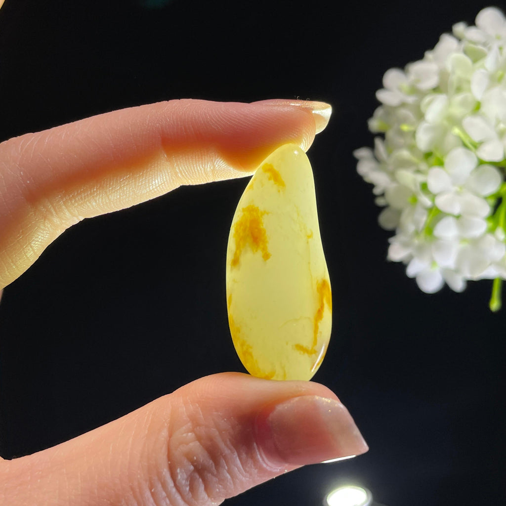 和田玉白玉洒金皮“流霞滴露”籽料原石（yc311860）