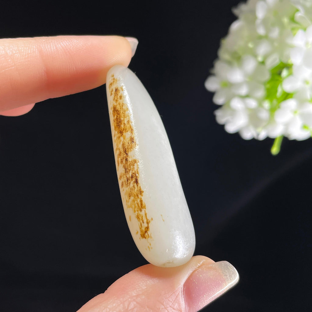 和田玉白玉“象牙凝脂”秋梨皮籽料（yc394043）