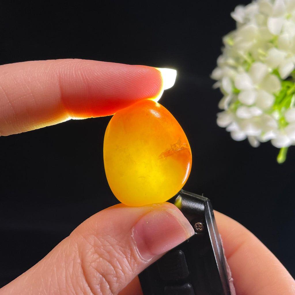 和田玉青白玉“金饴涵光”红沁皮籽料（yc408878）
