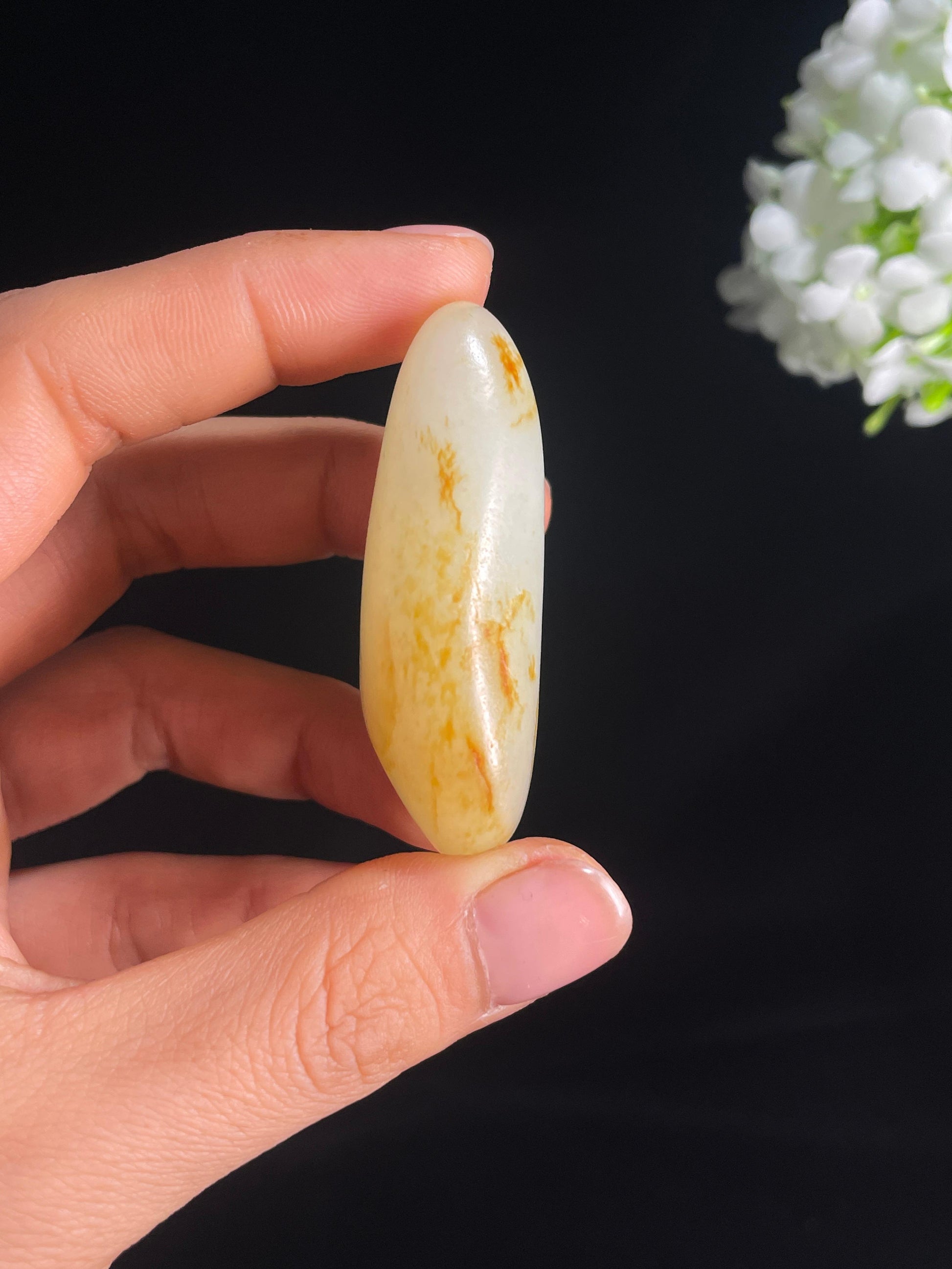 新疆天然和田玉籽料原石洒金皮挂件（yc266609）