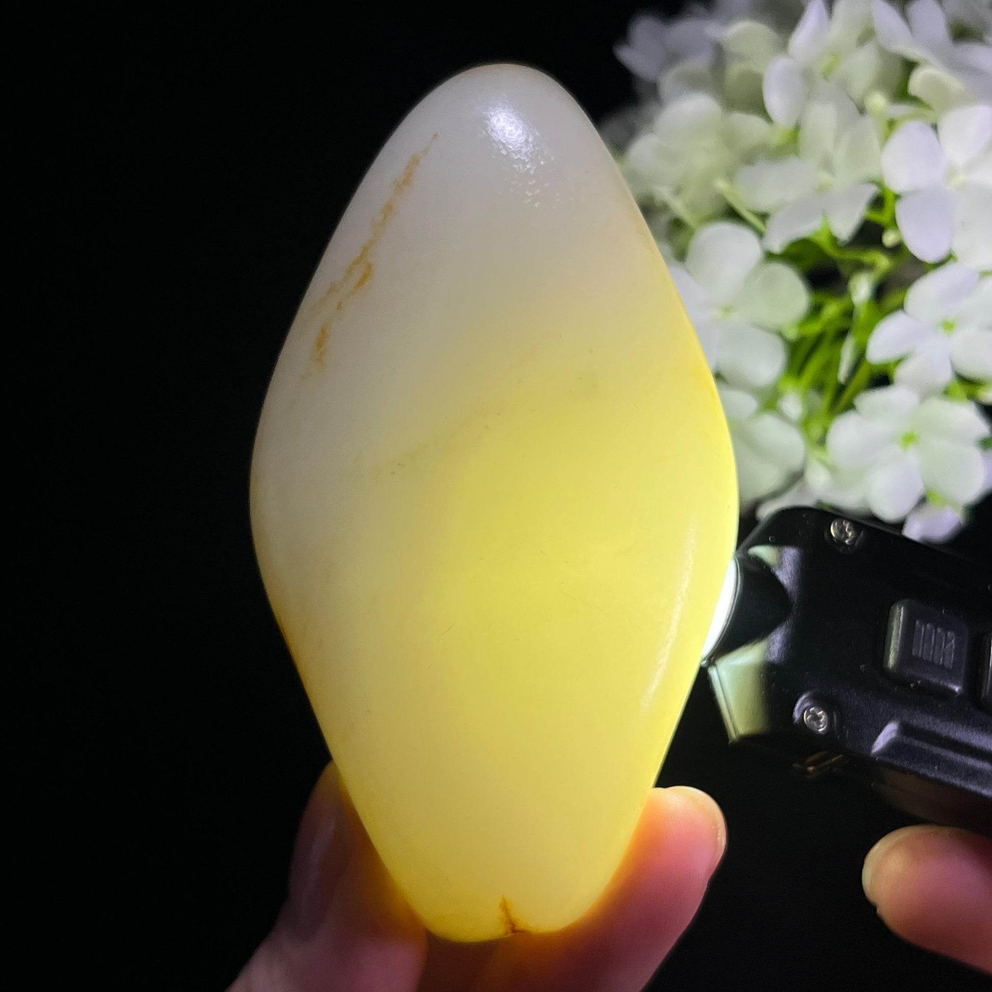 和田玉白玉“玉影鎏金”洒金洒红皮籽料（yc367661）