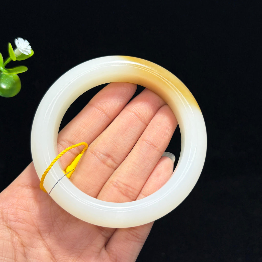 高品质和田羊脂糖白玉手镯（yc774709）