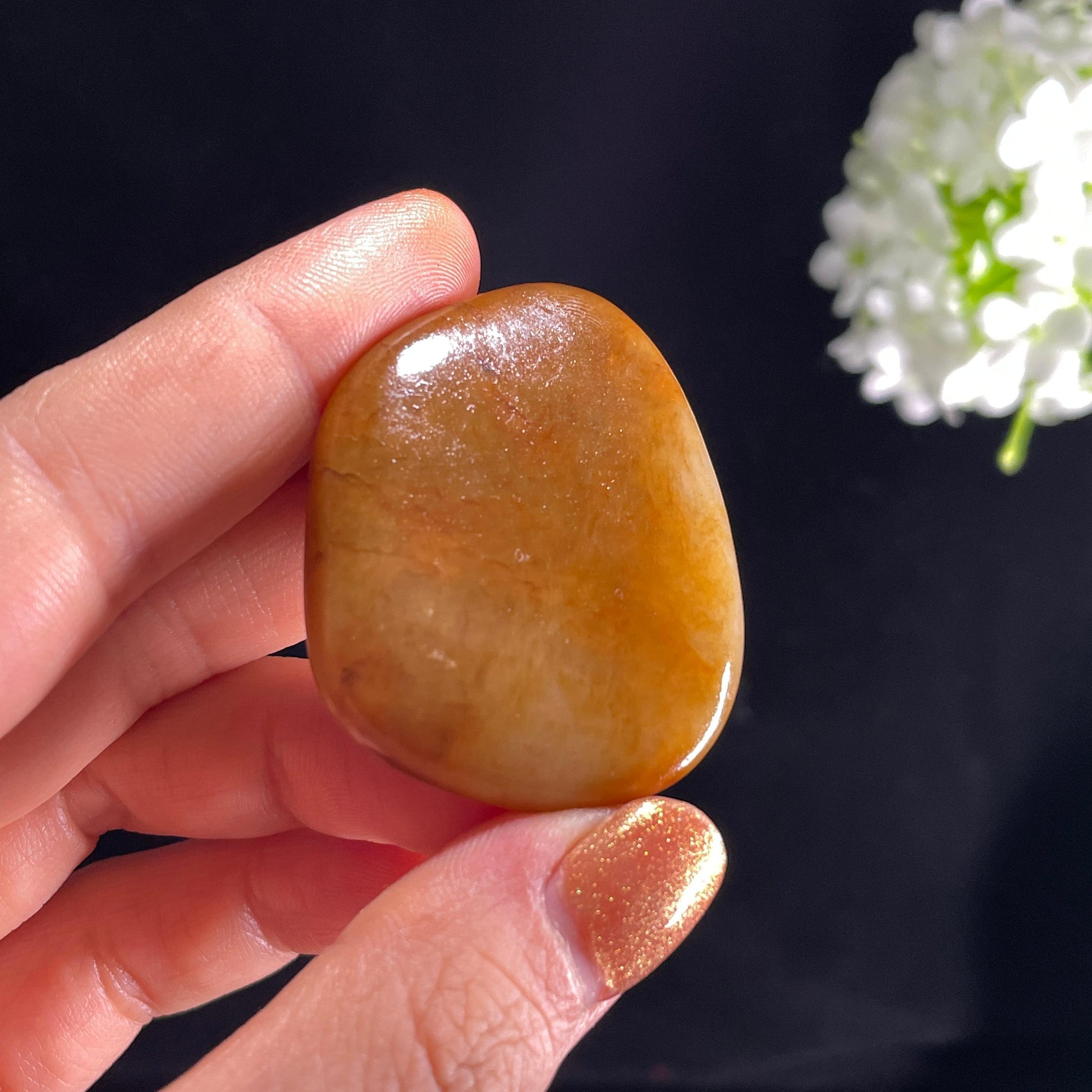 新疆天然和田玉“光风霁月”黄沁籽料（yc387308）