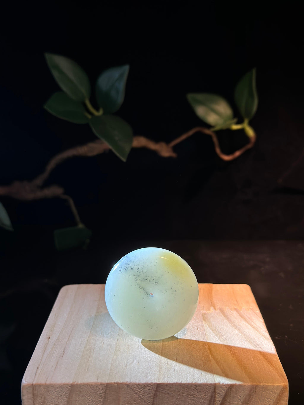 和田玉.细料青花洒墨平安扣（yc777156）