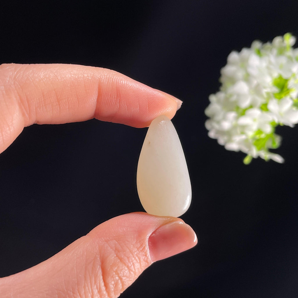 和田玉一级白“玉润水清”光白籽原石（yc284356）