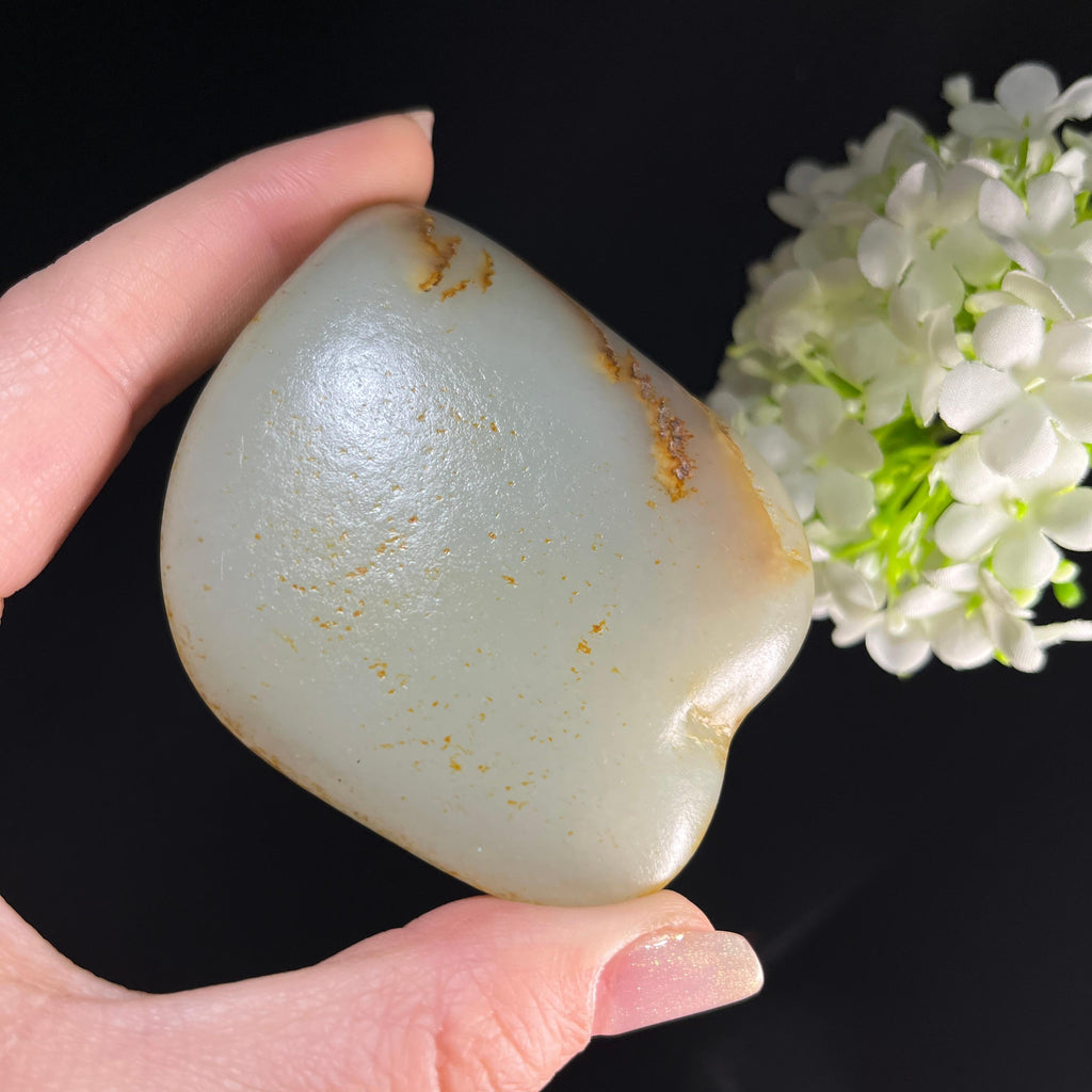 和田玉青白玉“丹纹凝晖”洒金皮籽料（yc360989）