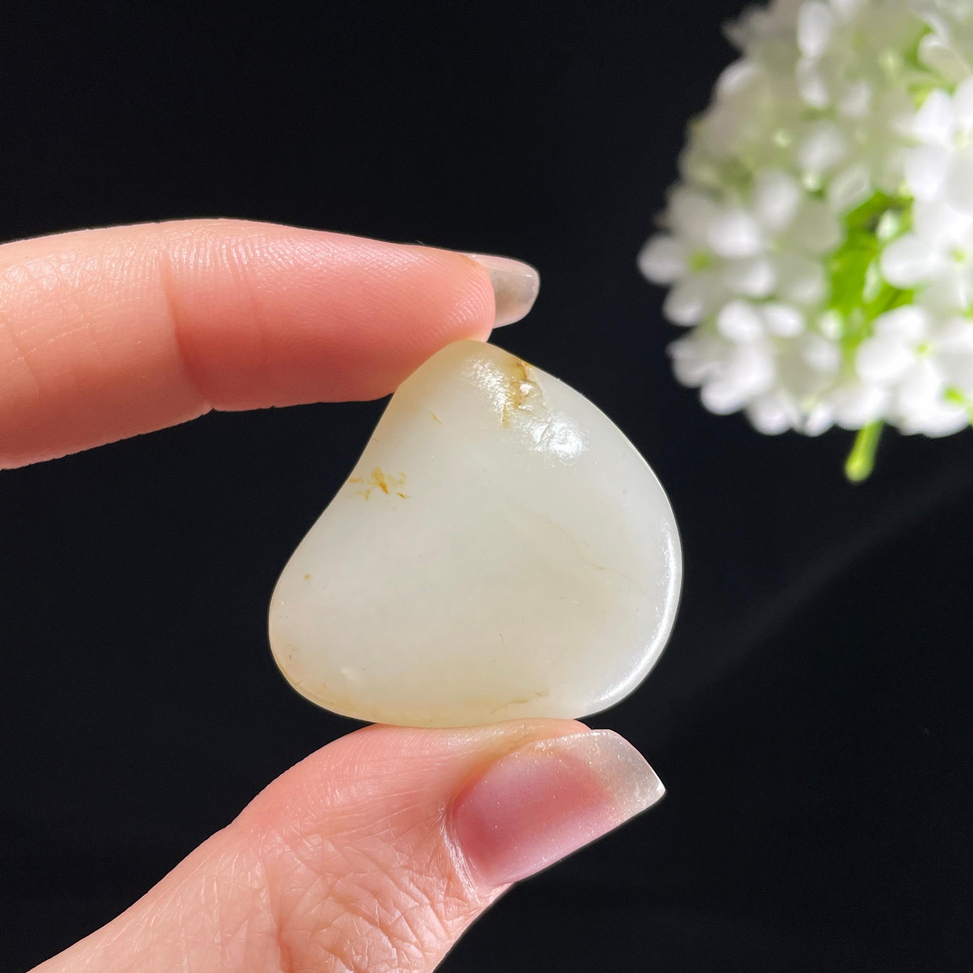 和田玉白玉“浅纹流金”洒金皮籽料（yc394200）