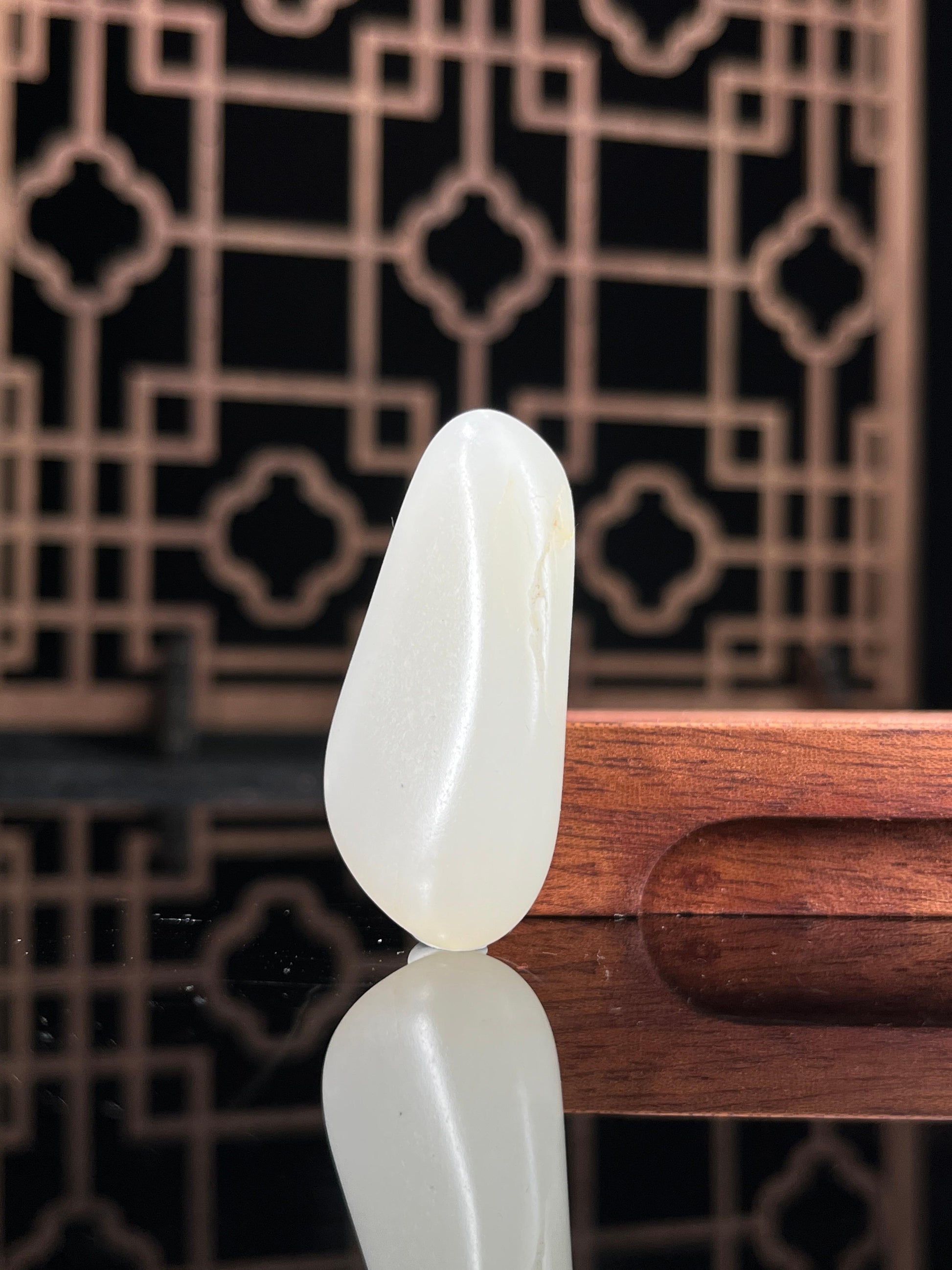 新疆和田玉白玉籽料原石洒金皮挂件9（yc234058）