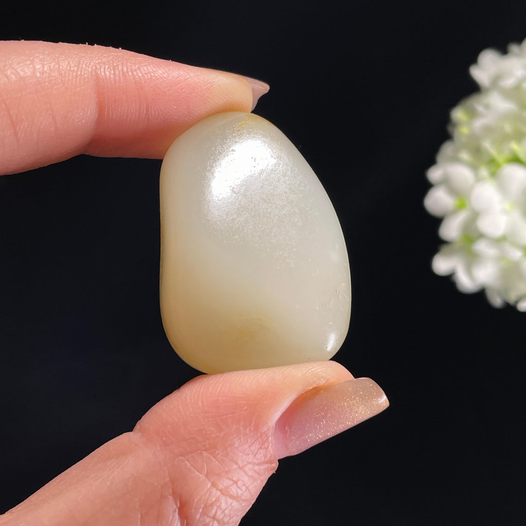 和田玉白玉“江汀浅痕”洒金皮籽料（yc368461）