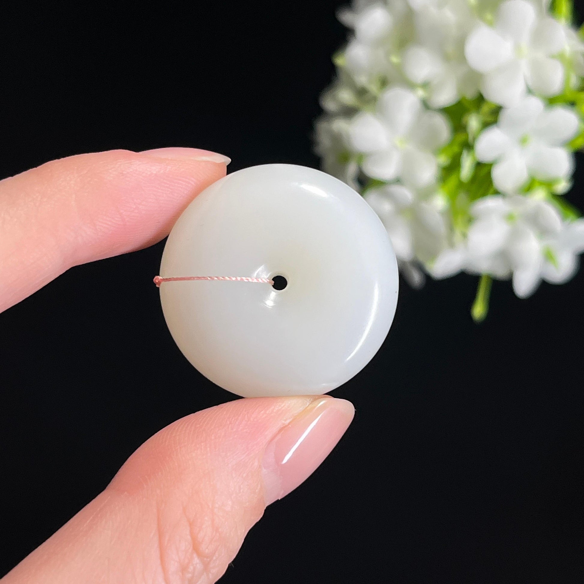 和田玉羊脂白玉平安扣（yc330139）