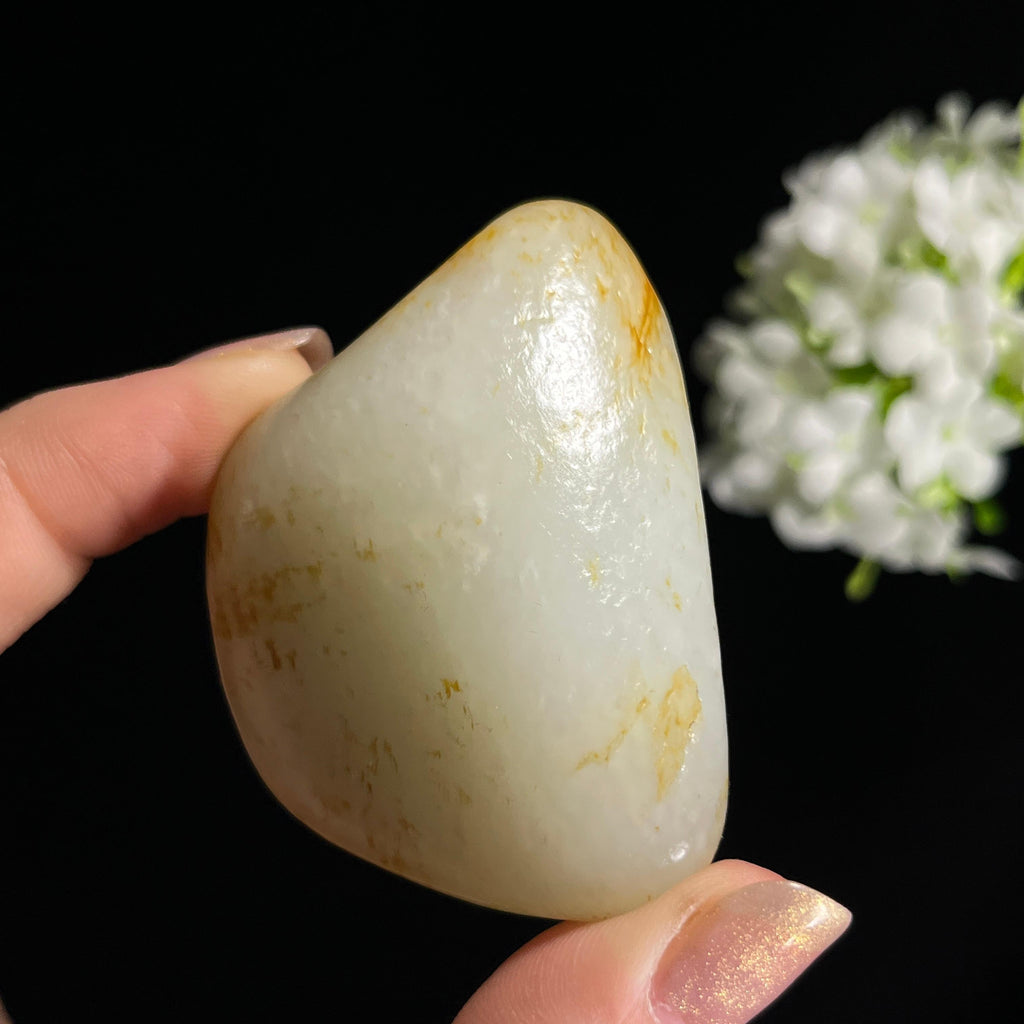 和田玉白玉洒金带沁皮“玉蕴金络”籽料原石（yc302108）