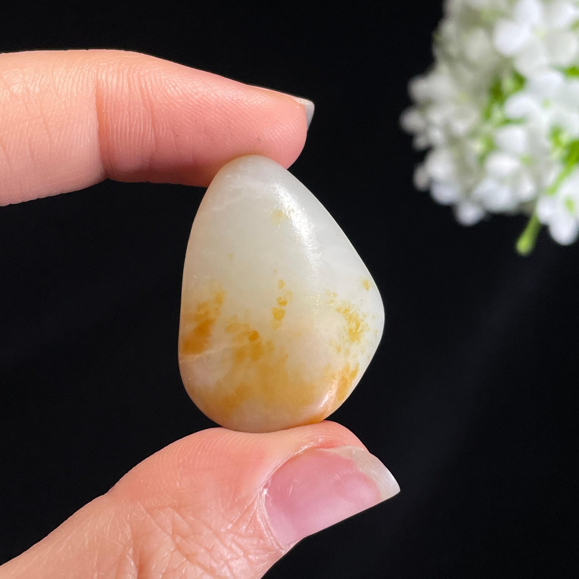 和田玉白玉“暖阳碎语”聚黄皮籽料（yc416509）
