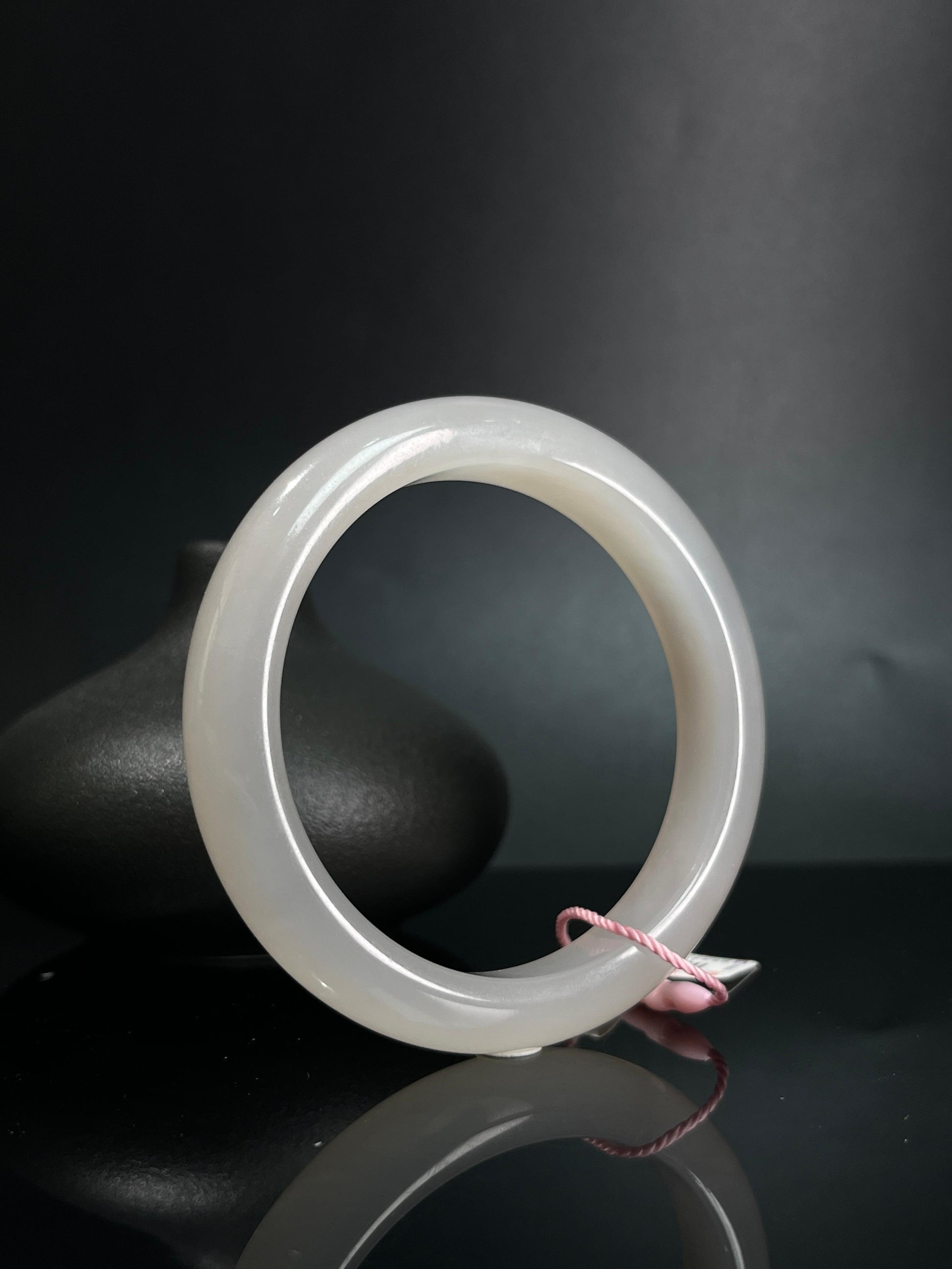 和田玉淡烟紫手镯（卡57）（yc242076）