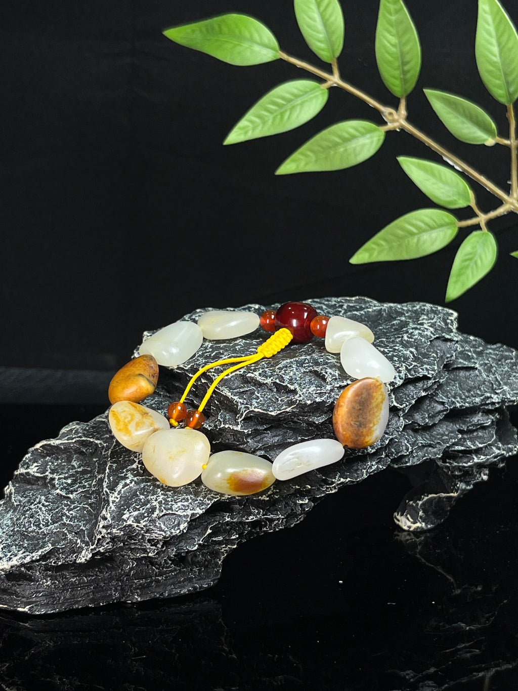 新疆和田玉天然籽料原石独籽手串手链（yc230508）