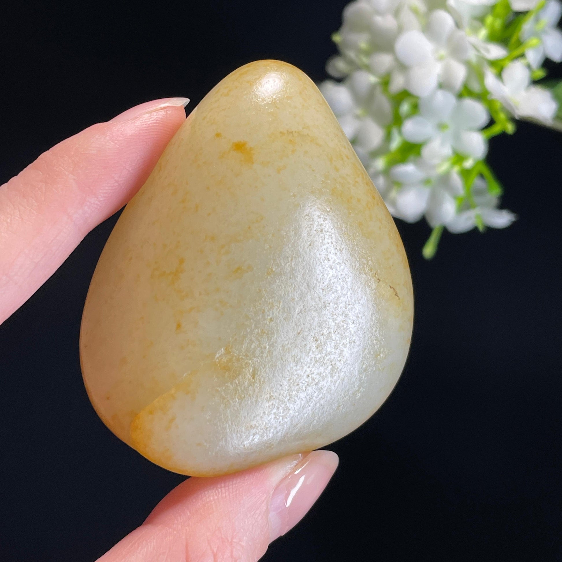 和田玉白玉“星点落玉”洒金皮籽料（yc337999）