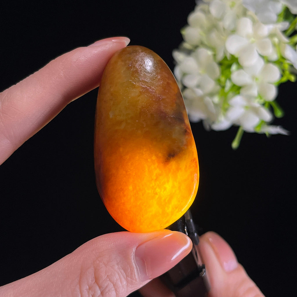 和田玉青白玉“金缕烟霞”彩皮籽料（yc351266）